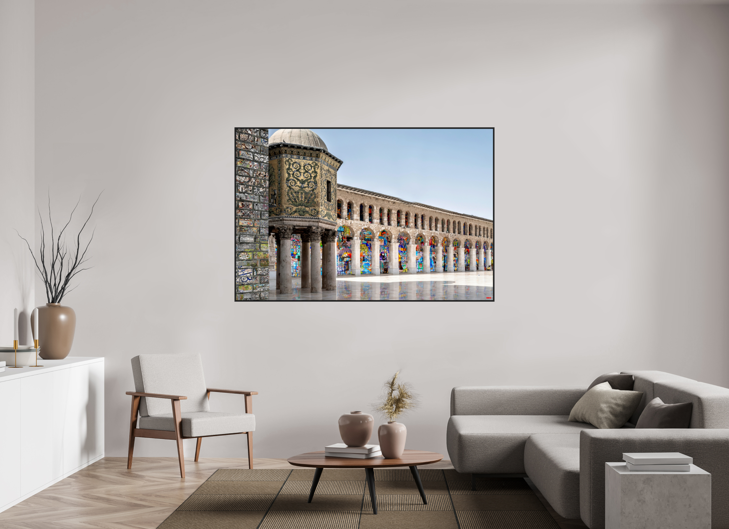 180 x 120 cm, Schattenfugen-Rahmen schwarz & 2mm Acrylglas FA SCSI Mazin I