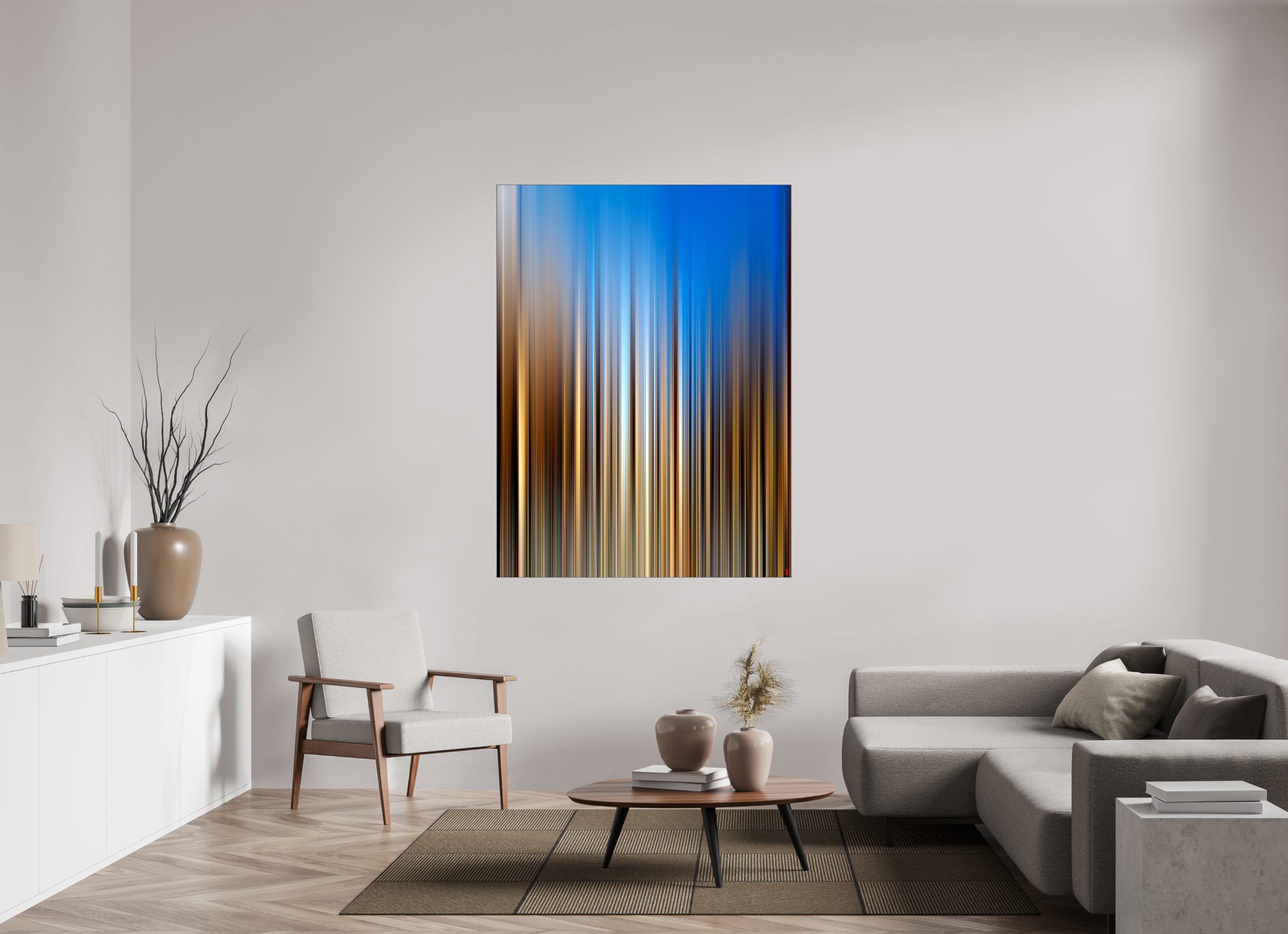 120 x 160 cm, Slimline Einfassung schwarz unter 2mm Acrylglas FA PH Ayondele III