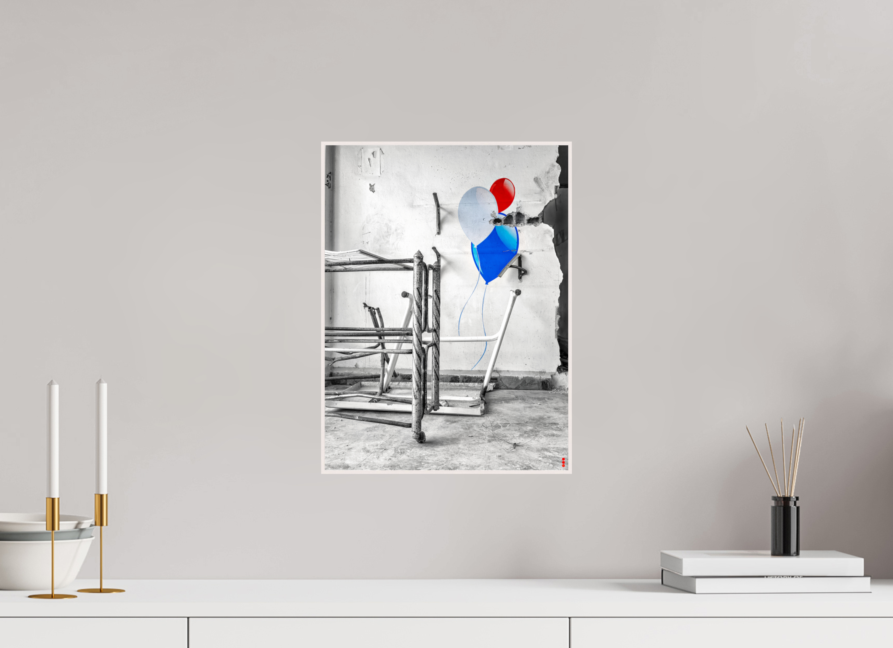 30 x 40 cm, Foto in ArtBox aus Massivholz Ahorn weiß RED³ SCSI Mursal III