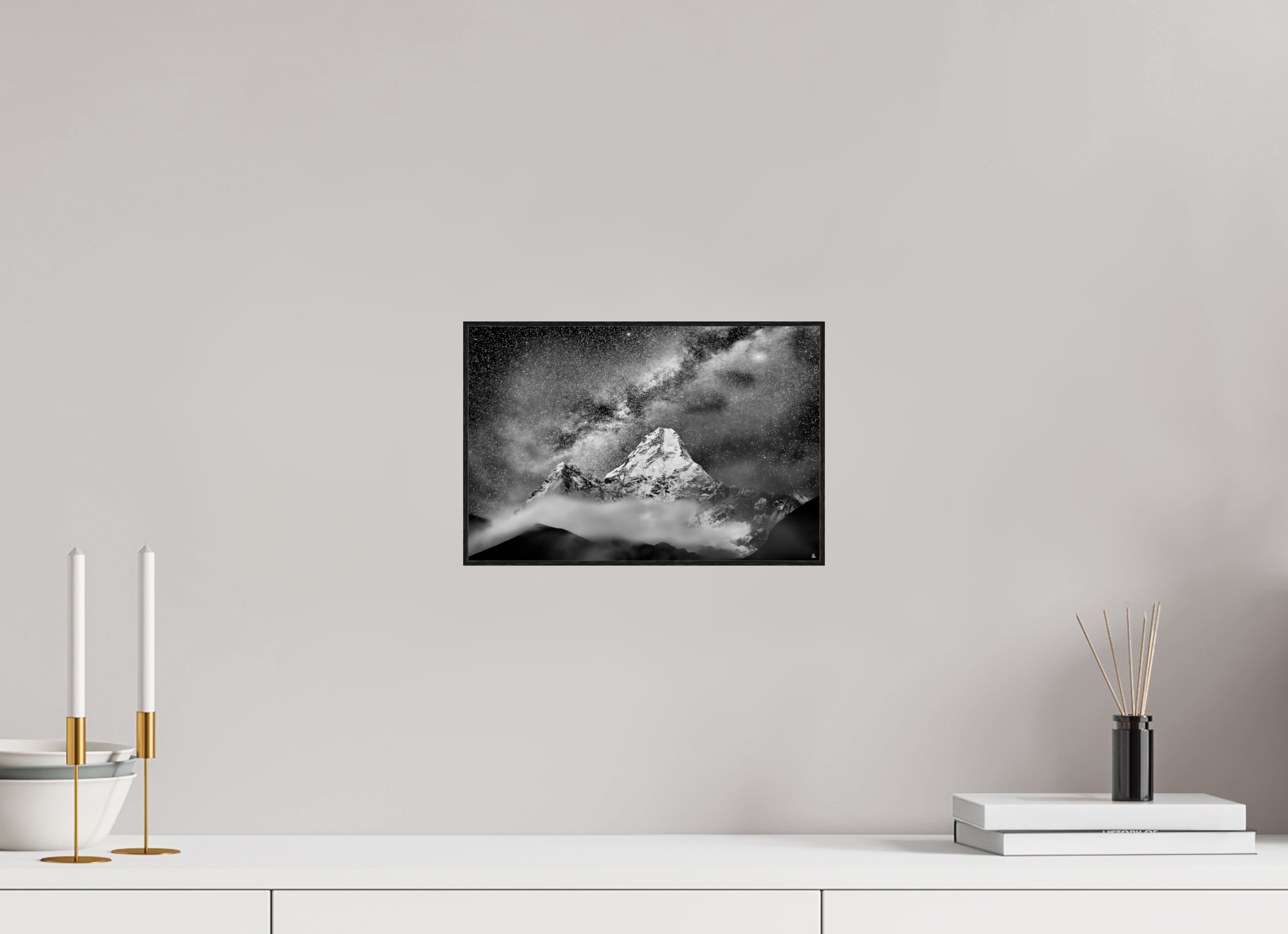 30 x 20 cm, Foto in ArtBox aus Massivholz Eiche schwarz RED³ Sherab I