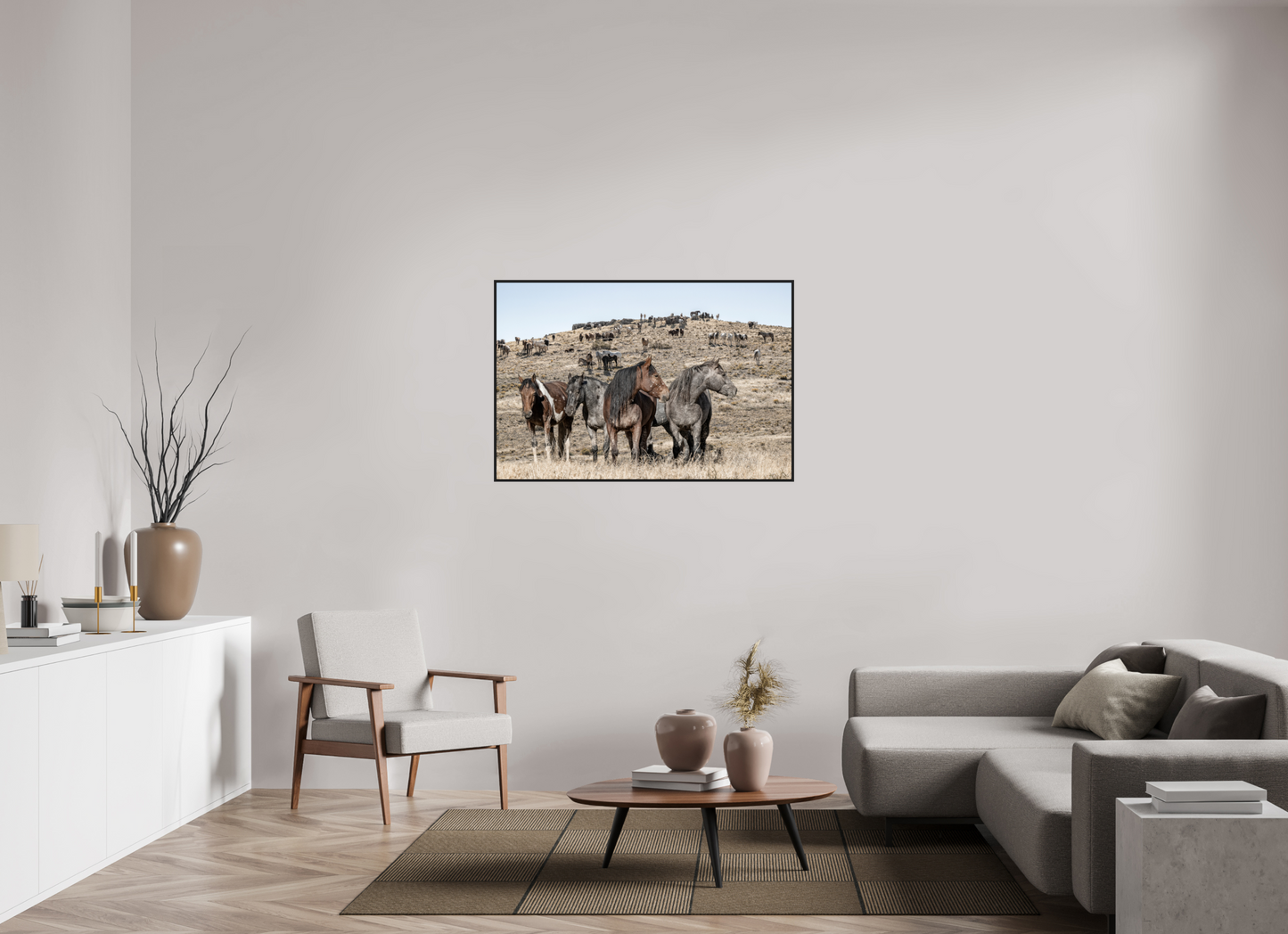 Wild Mustangs Bemossed I