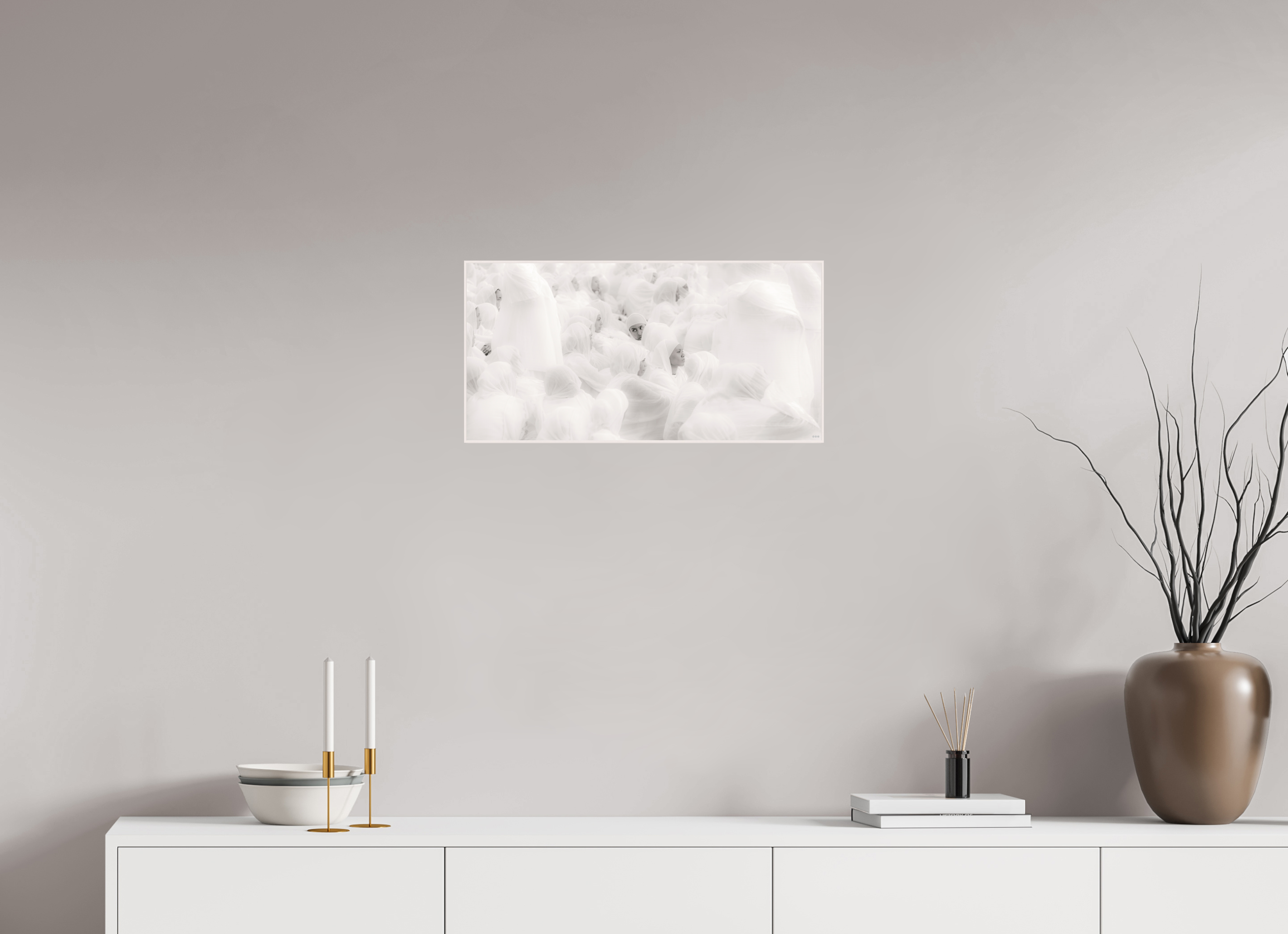 60 x 30 cm, Foto in ArtBox aus Massivholz Ahorn weiß RED³ PH Malia V