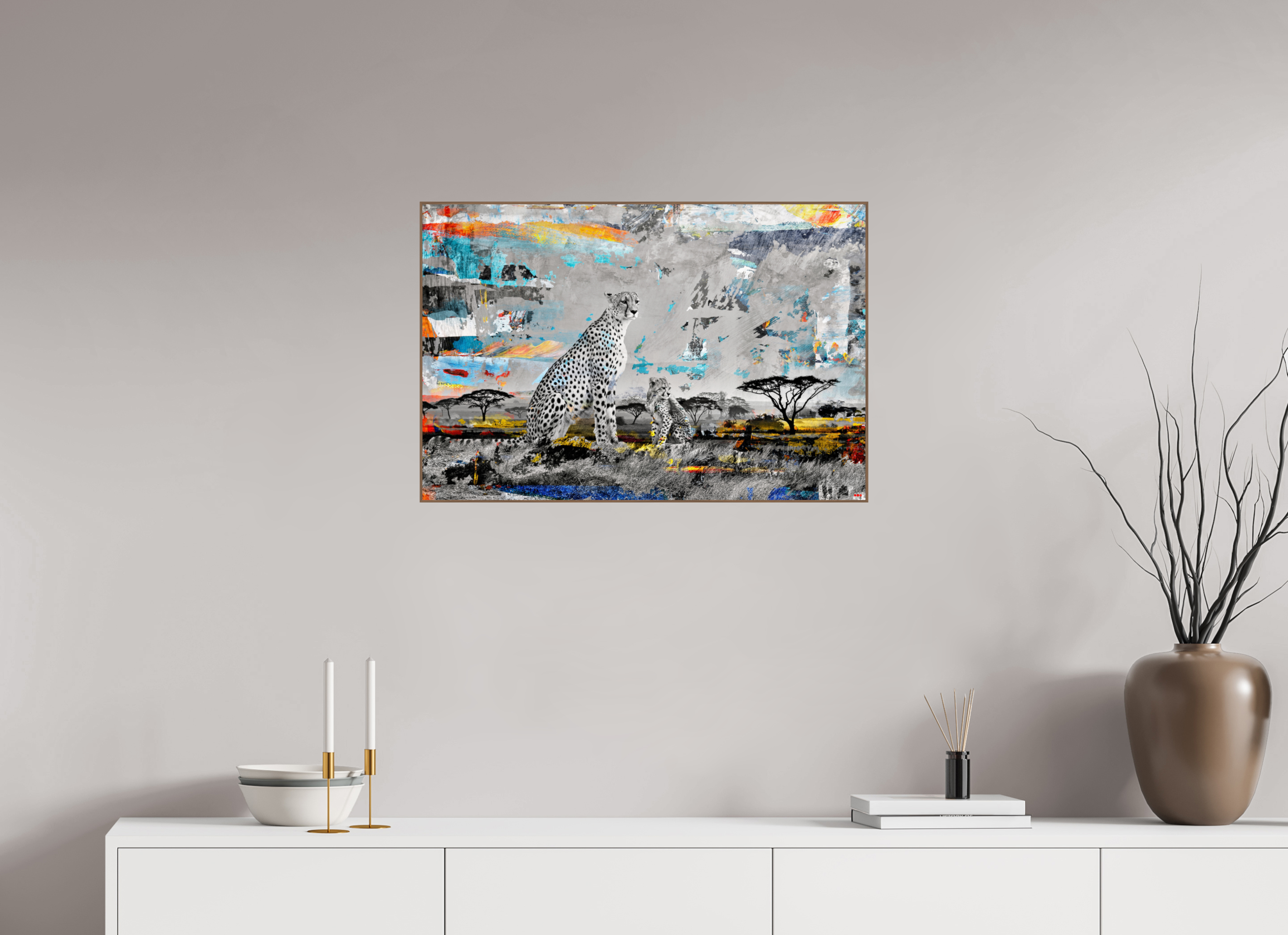 75 x 50 cm, Foto in ArtBox aus Massivholz Nussbaum RED³ WC Ladebayo I