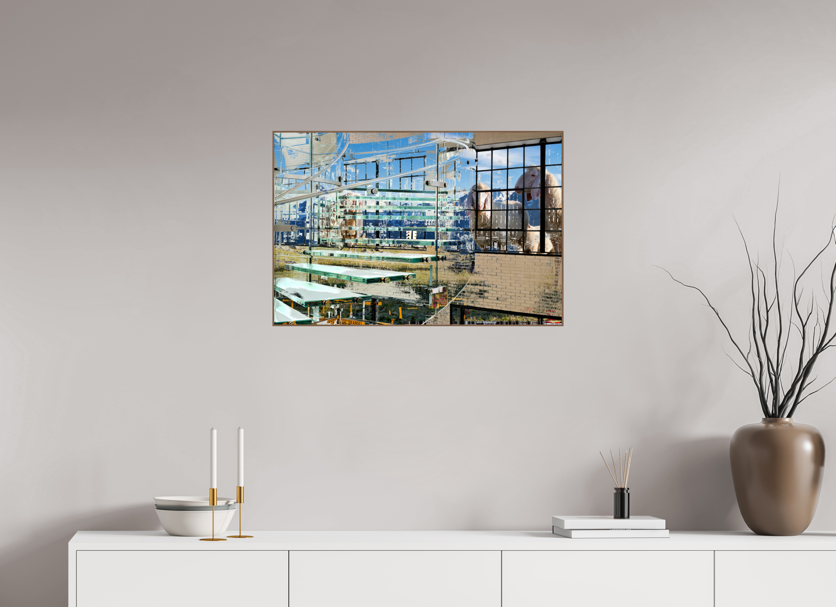 75 x 50 cm, Foto in ArtBox aus Massivholz Nussbaum RED³ HP Malia I