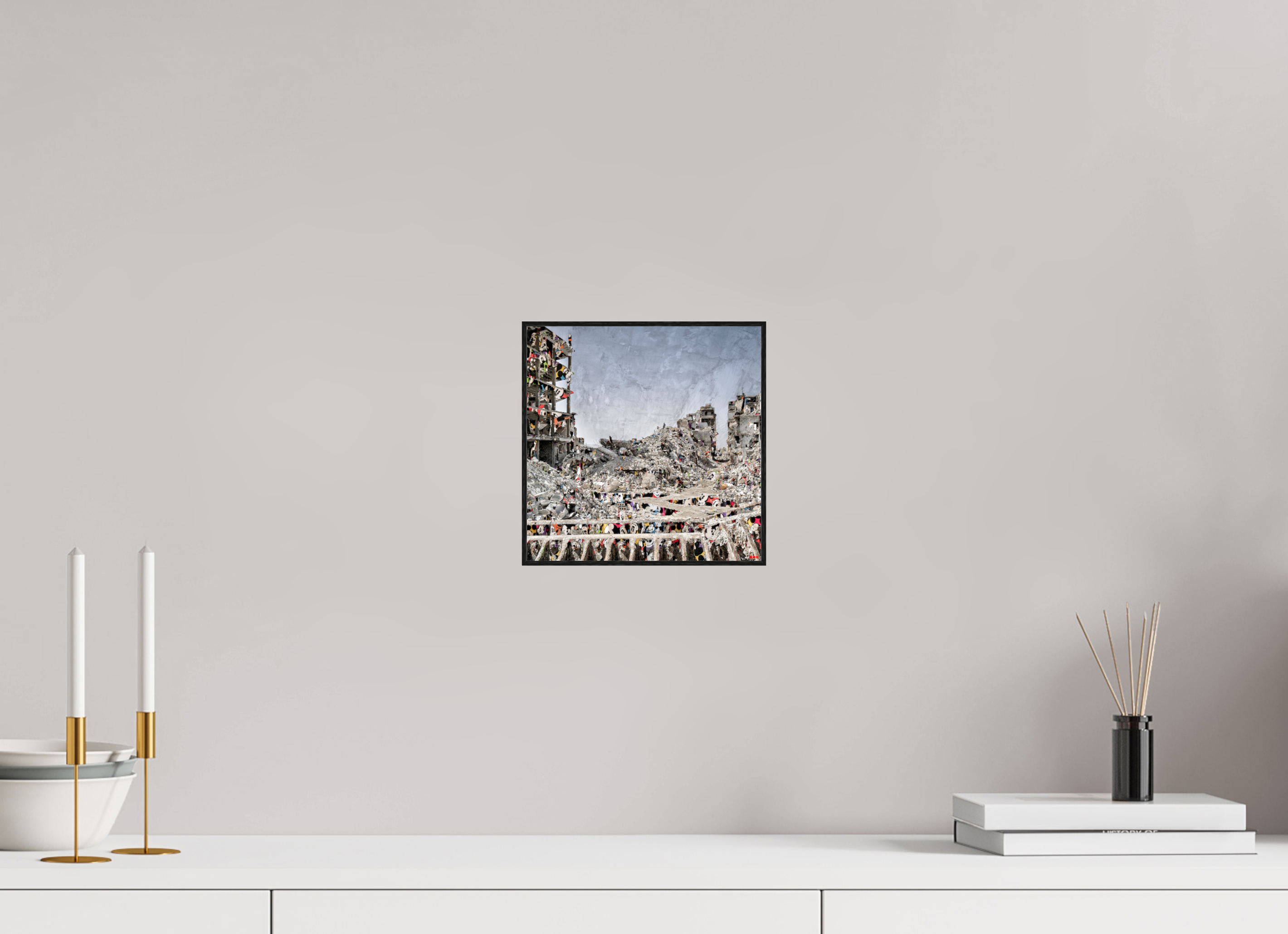 20 x 20 cm, Foto in ArtBox aus Massivholz Eiche schwarz RED³ SCSI Majid II