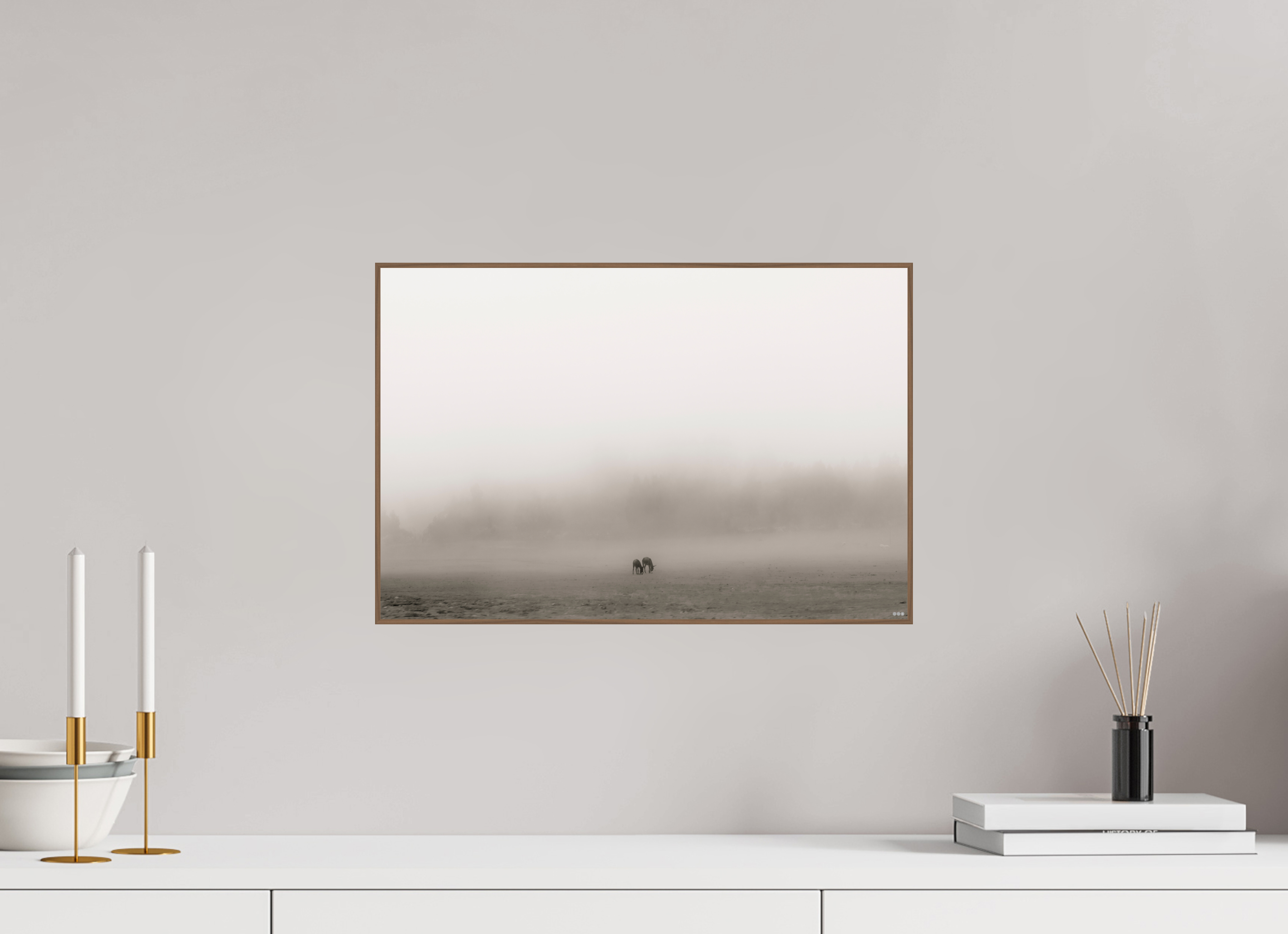 45 x 30 cm, Foto in ArtBox aus Massivholz Nussbaum RED³ PH Mamello I