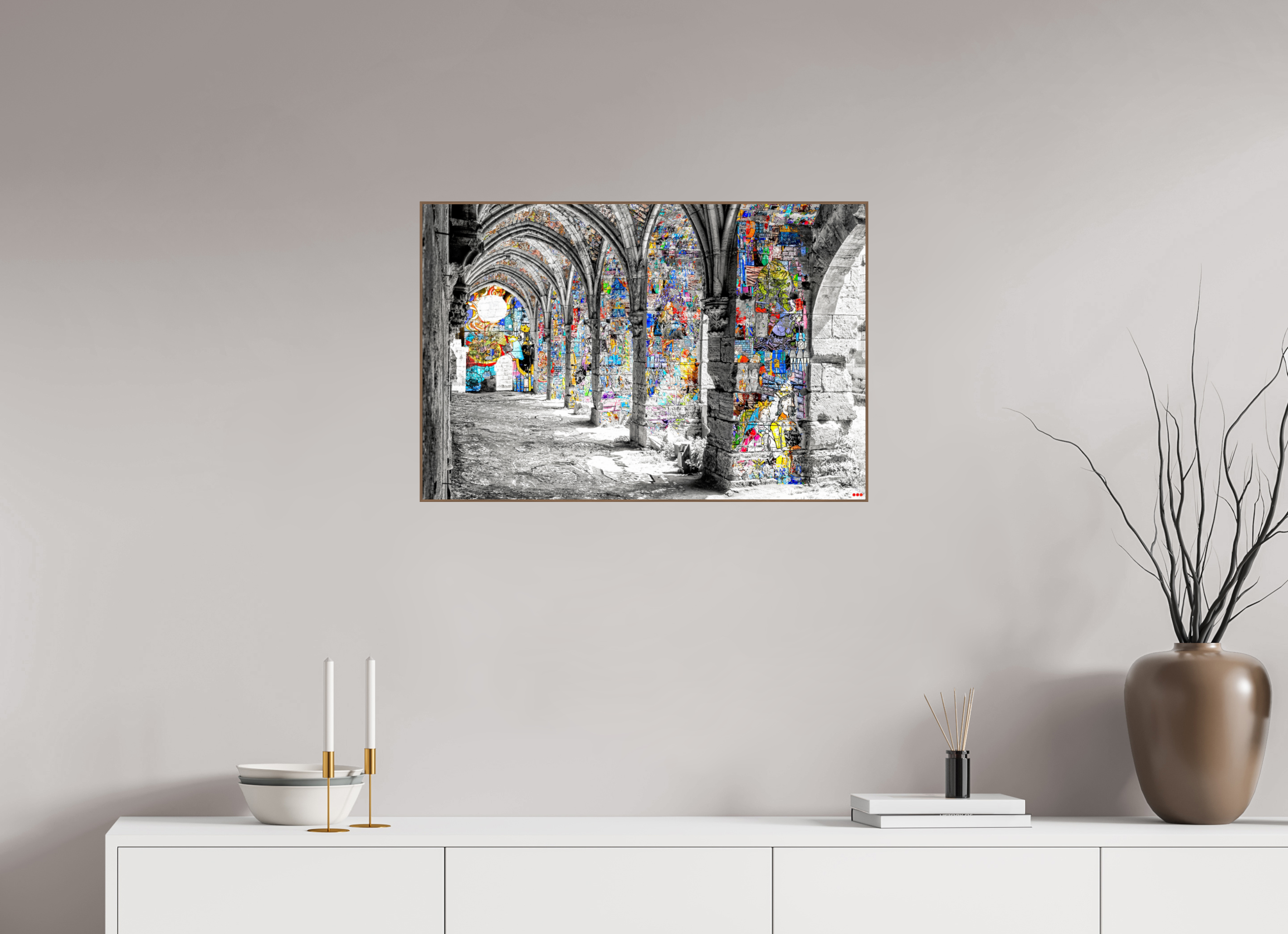 75 x 50 cm, Foto in ArtBox aus Massivholz Nussbaum RED³ SCSI Malik I