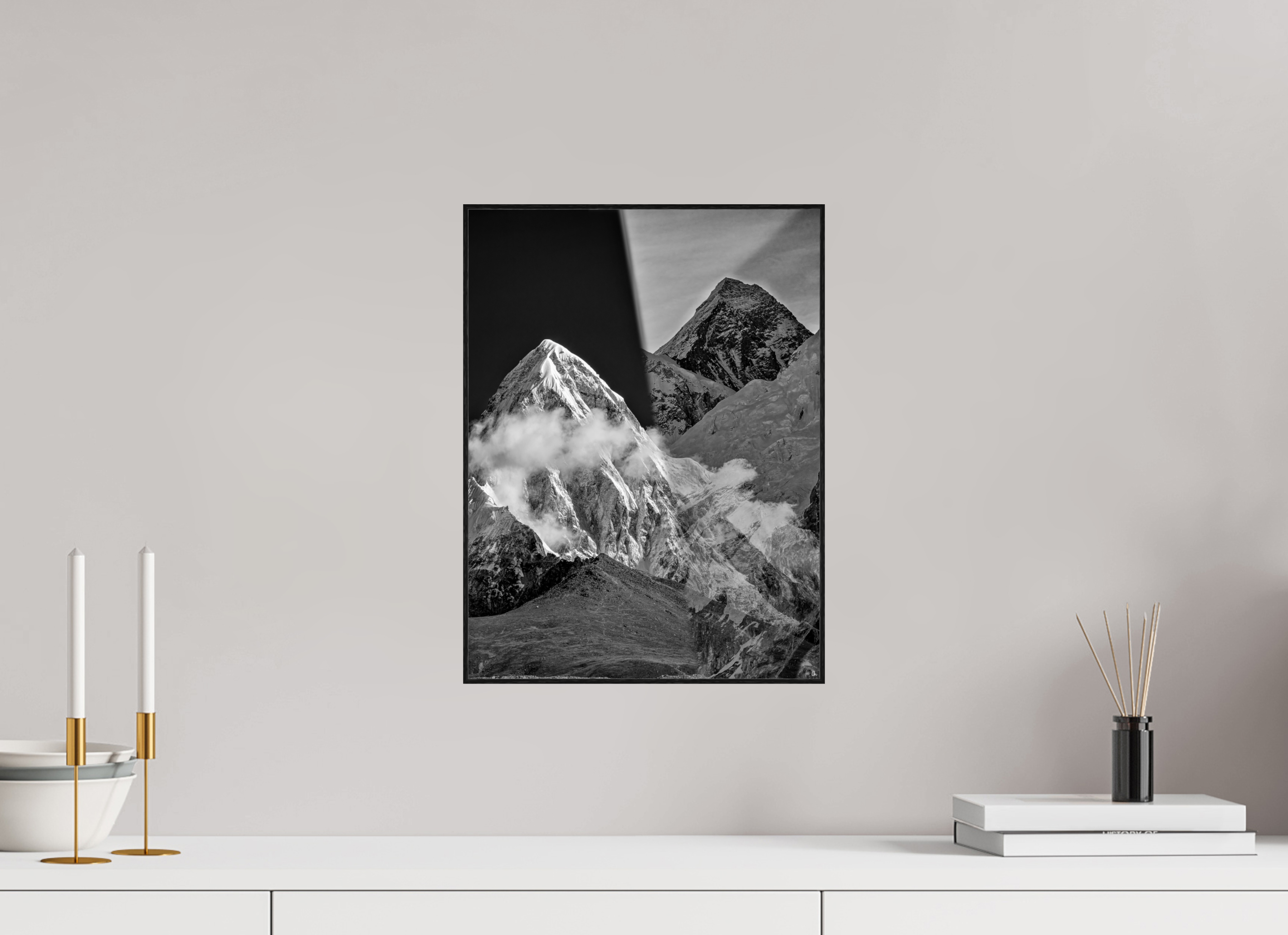 30 x 40 cm, Foto in ArtBox aus Massivholz Eiche schwarz RED³ Sampa III