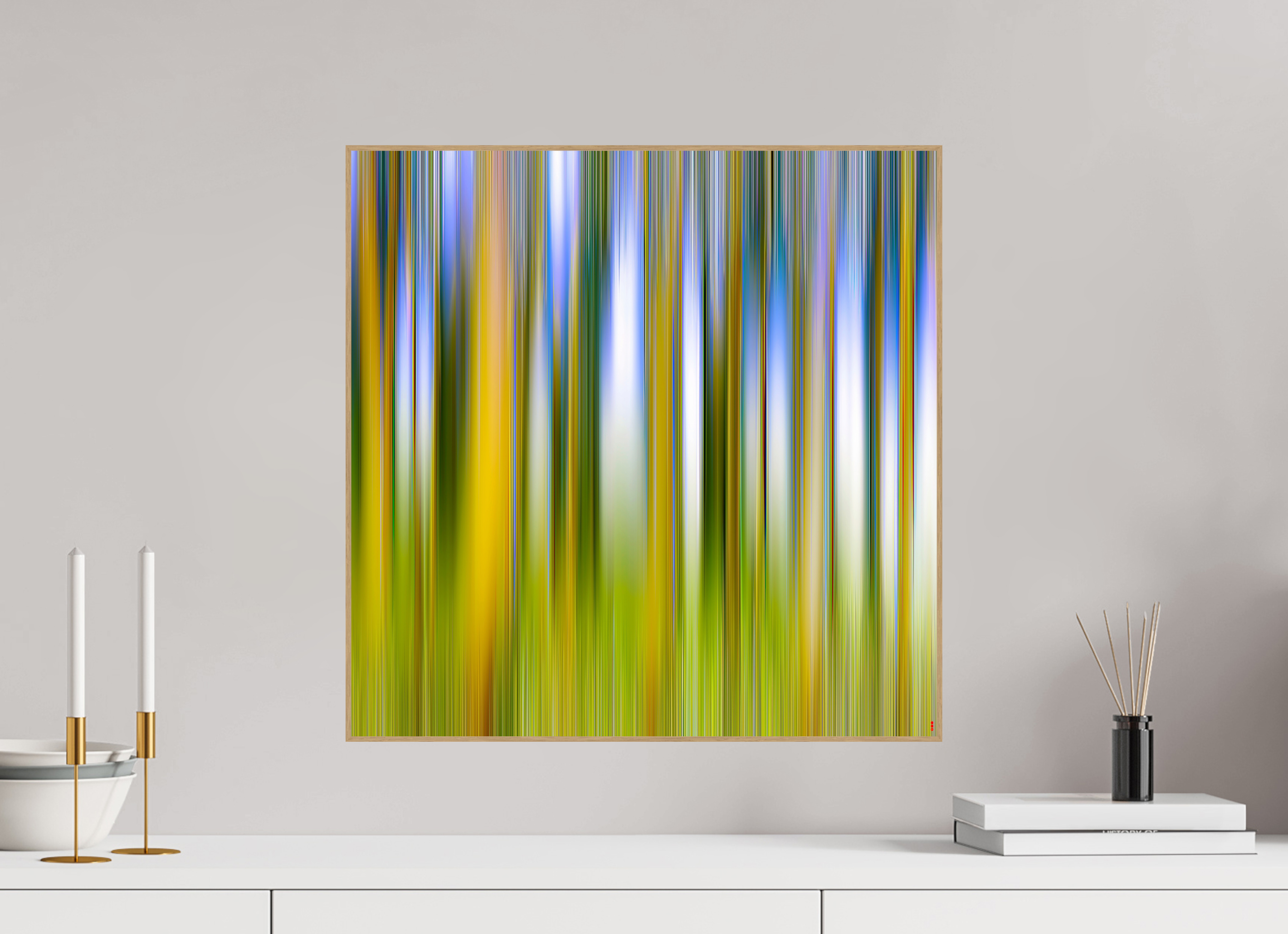 50 x 50 cm, Foto in ArtBox aus Massivholz Eiche natur RED³ PH Ayashe II