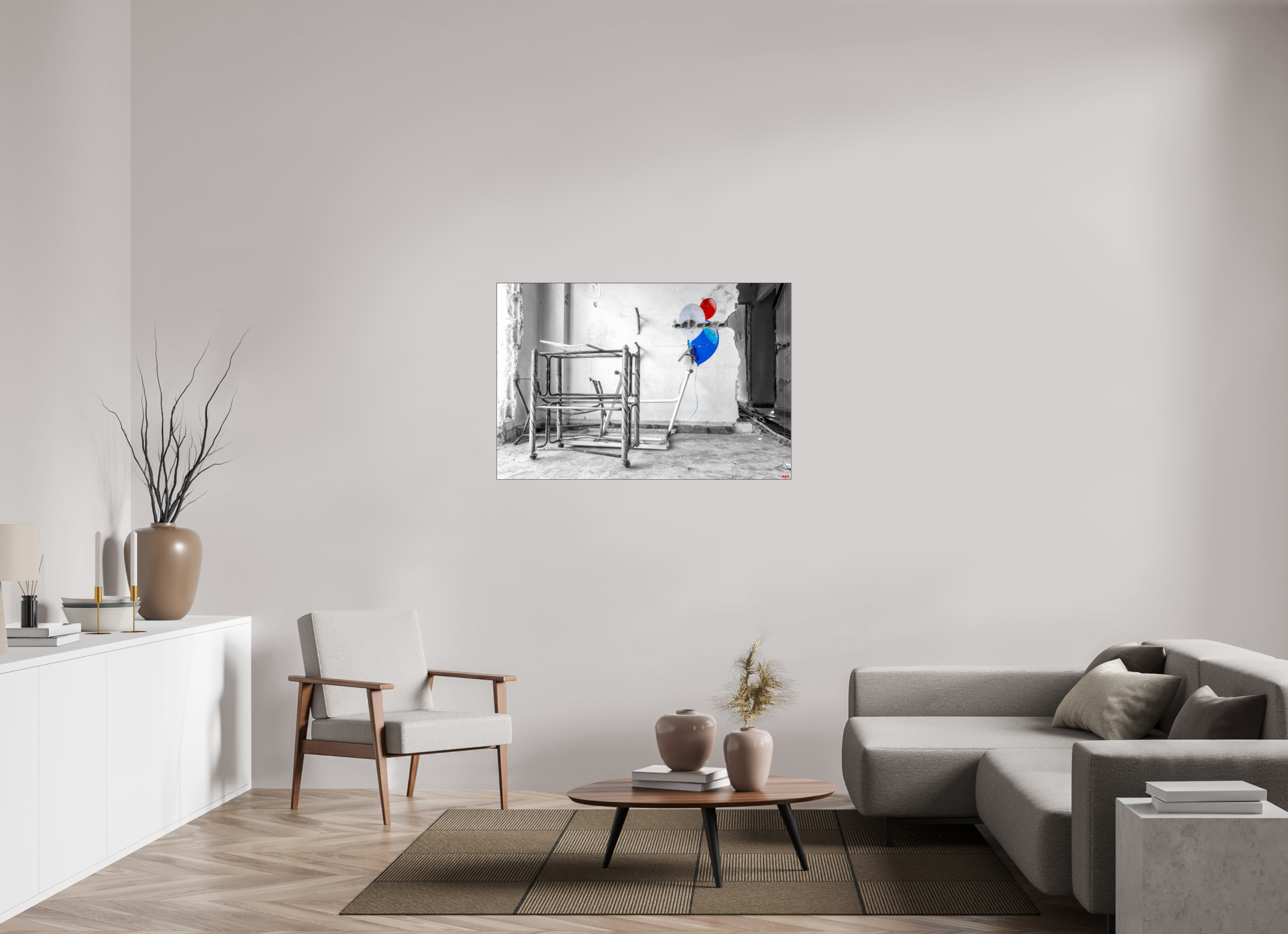 120 x 80 cm, Slimline Einfassung schwarz unter 2mm Acrylglas FA SCSI Mursal I