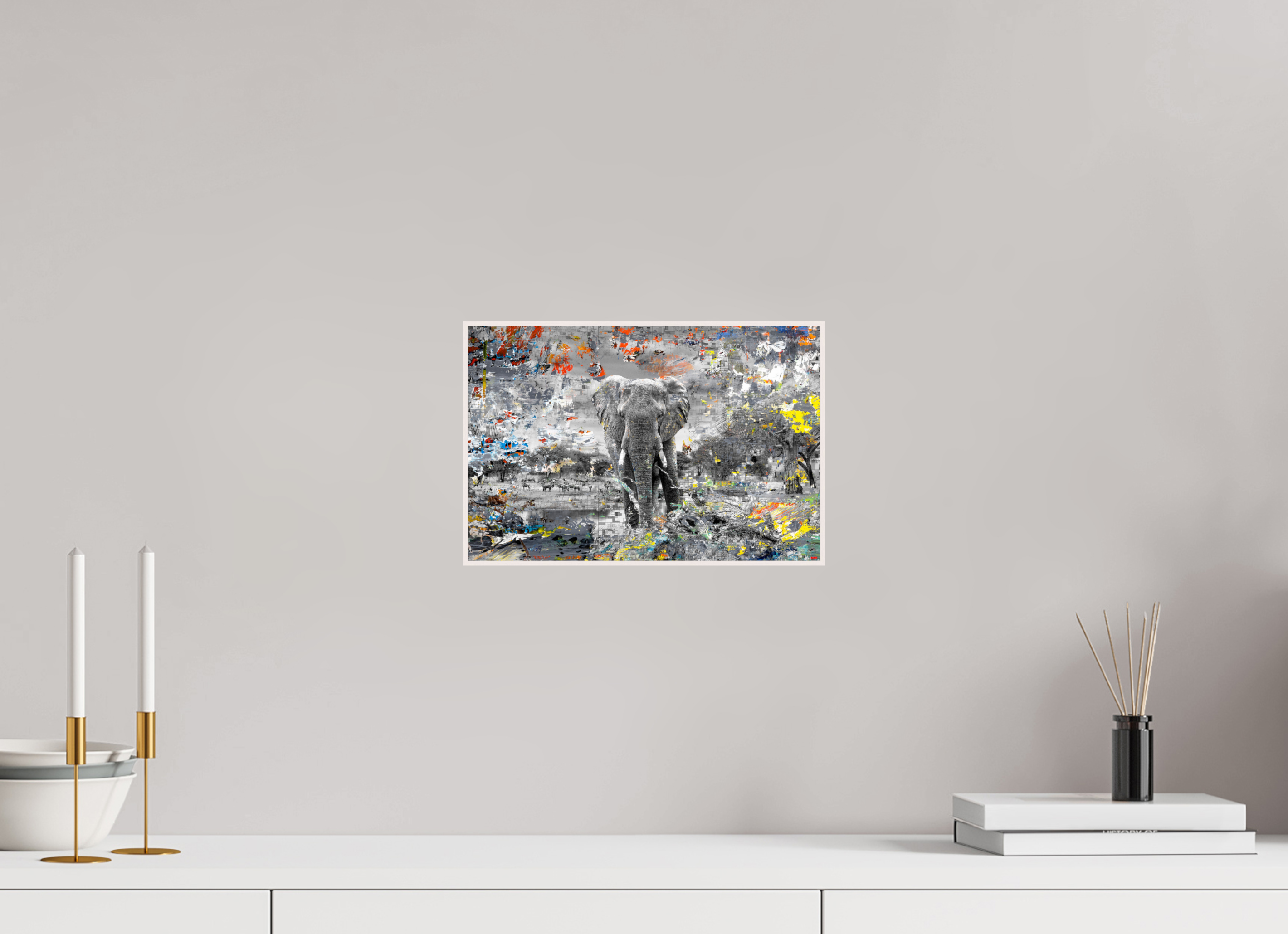 30 x 20 cm, Foto in ArtBox aus Massivholz Ahorn weiß RED³ WC Kajika I