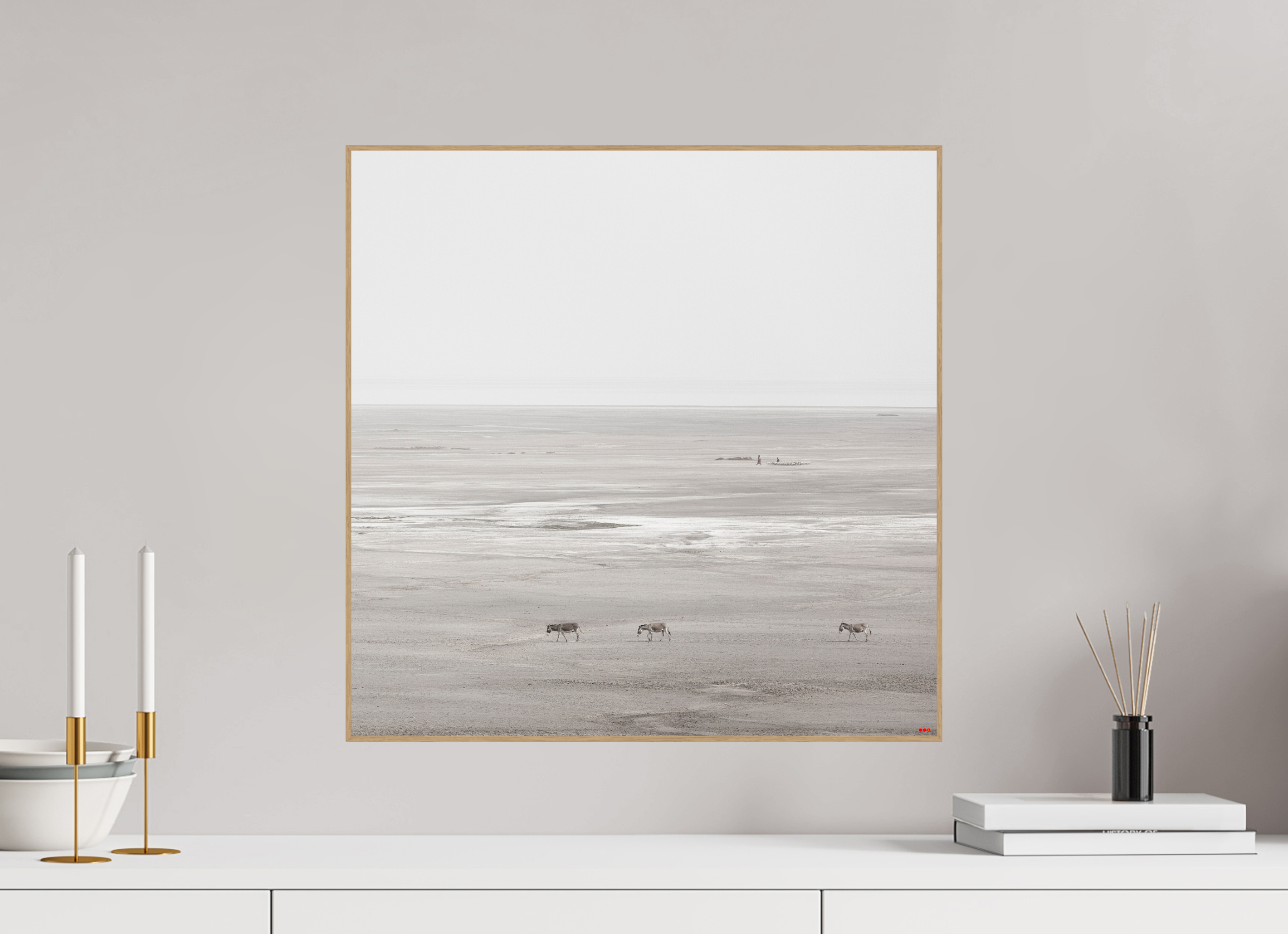 50 x 50 cm, Foto in ArtBox aus Massivholz Eiche natur RED³ PH Danai II