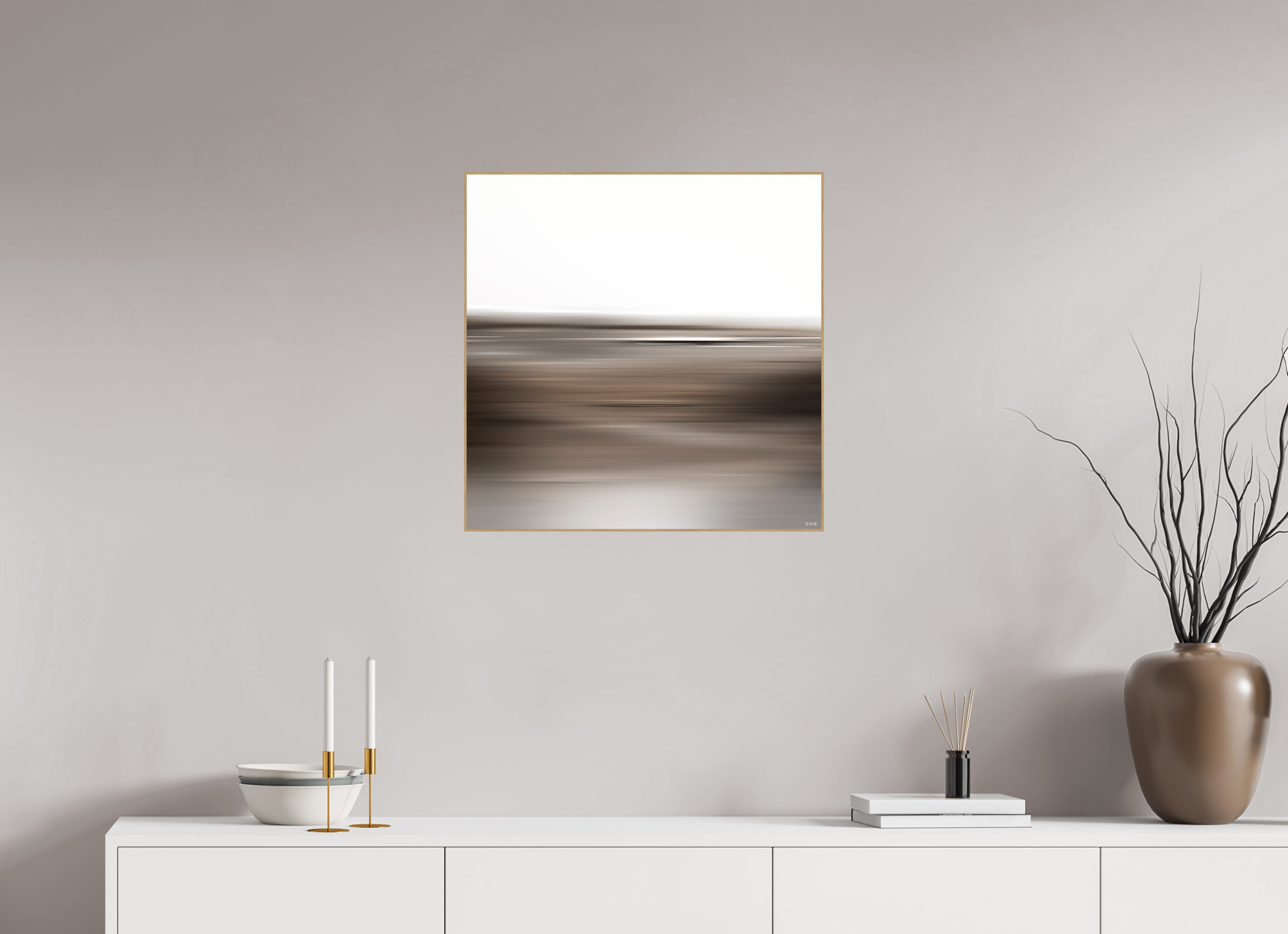 60 x 60 cm, Foto in ArtBox aus Massivholz Eiche natur RED³ PH Adisa II