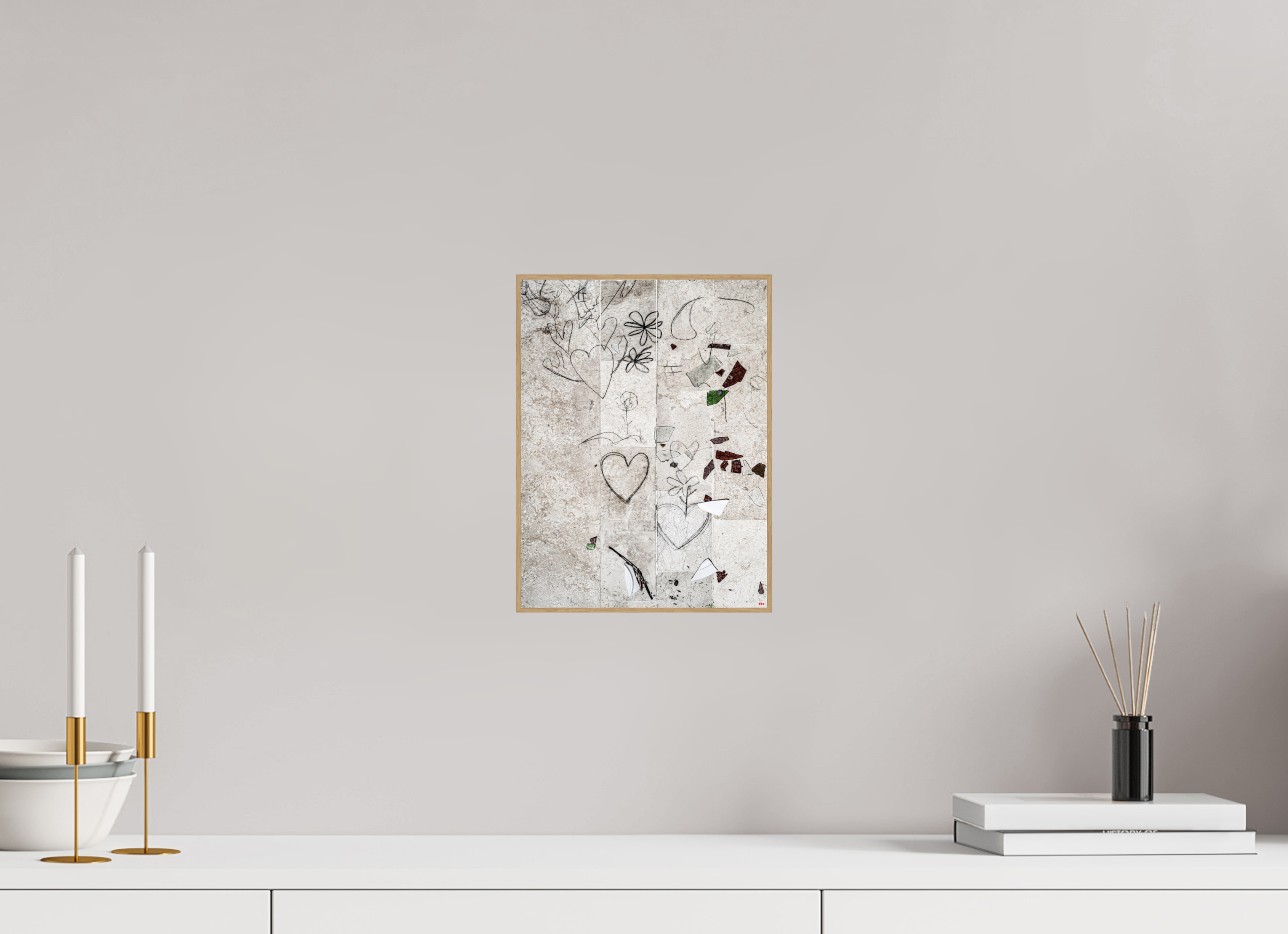 21 x 28 cm, Foto in ArtBox aus Massivholz Eiche natur RED³ PH Chandelier III