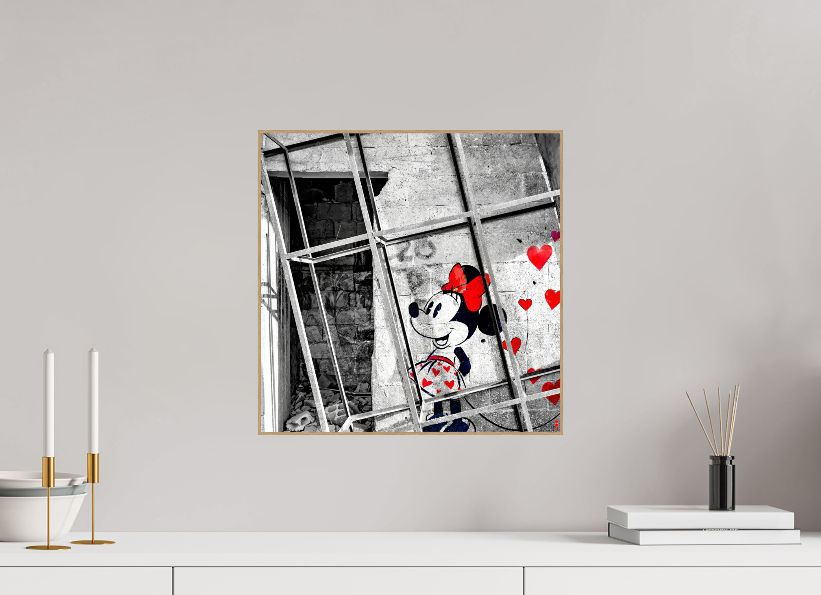 40 x 40 cm, Foto in ArtBox aus Massivholz Eiche natur RED³ SCSI Madiar II