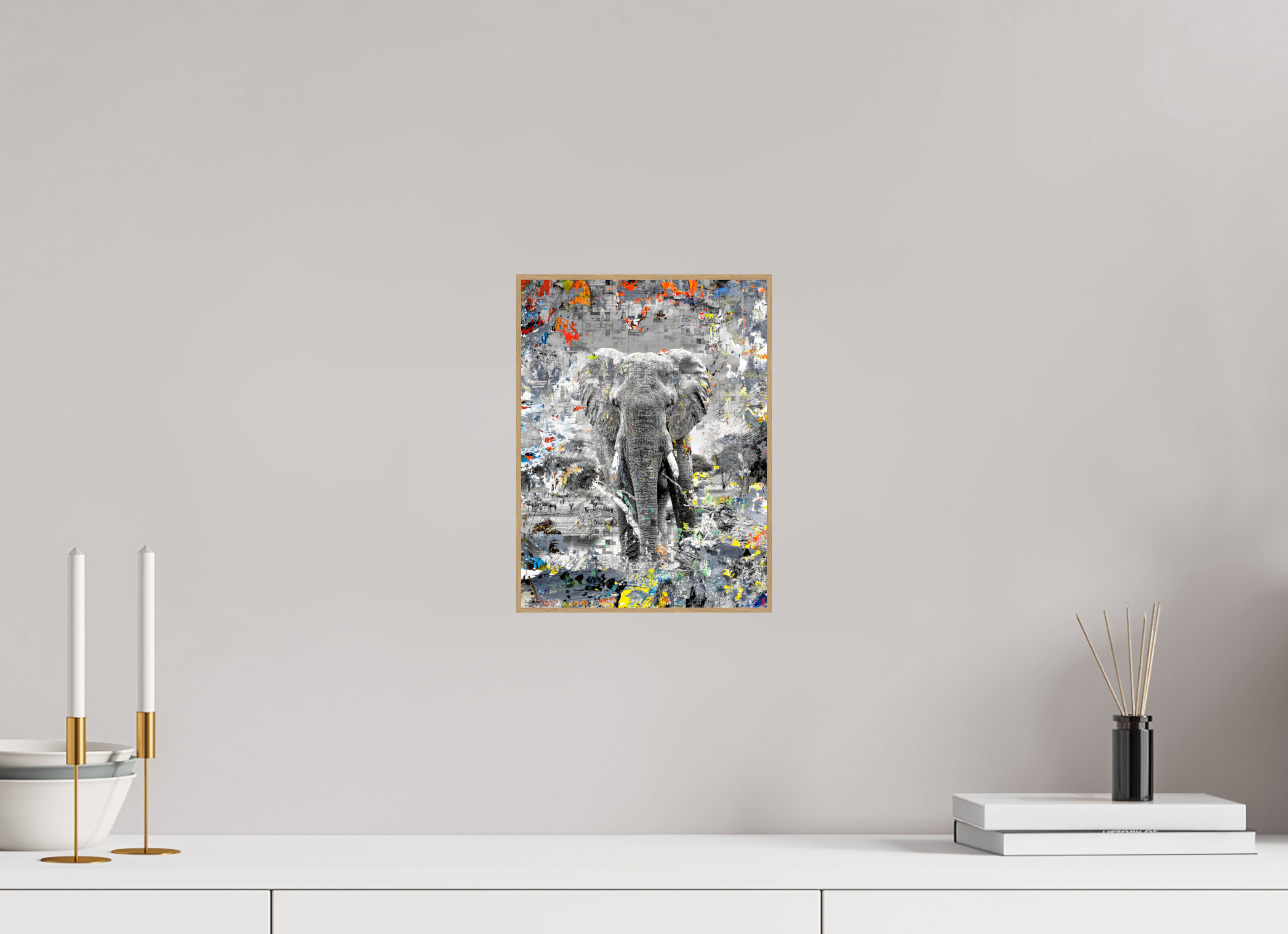 21 x 28 cm, Foto in ArtBox aus Massivholz Eiche natur RED³ WC Kajika III