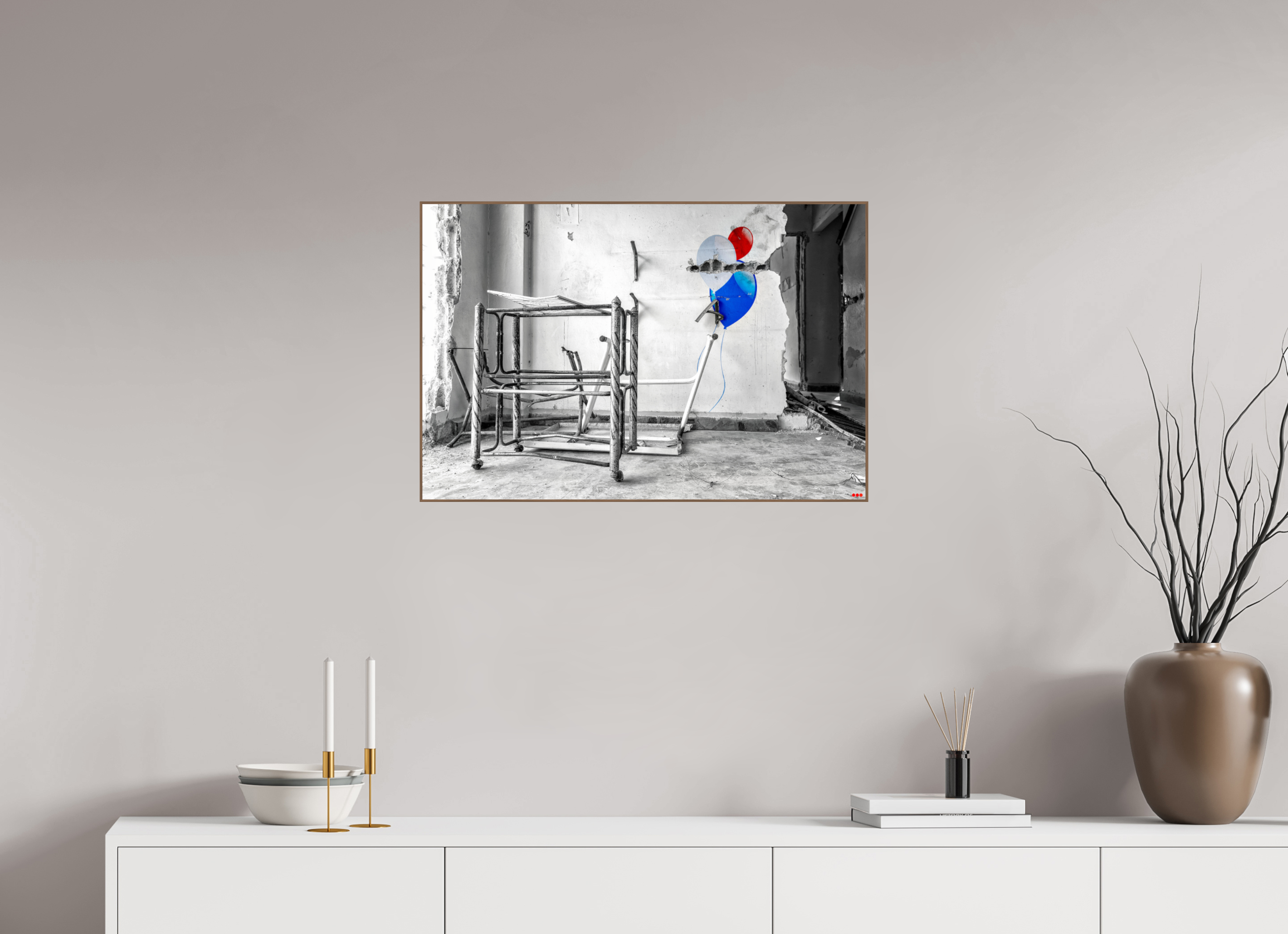 75 x 50 cm, Foto in ArtBox aus Massivholz Nussbaum RED³ SCSI Mursal I