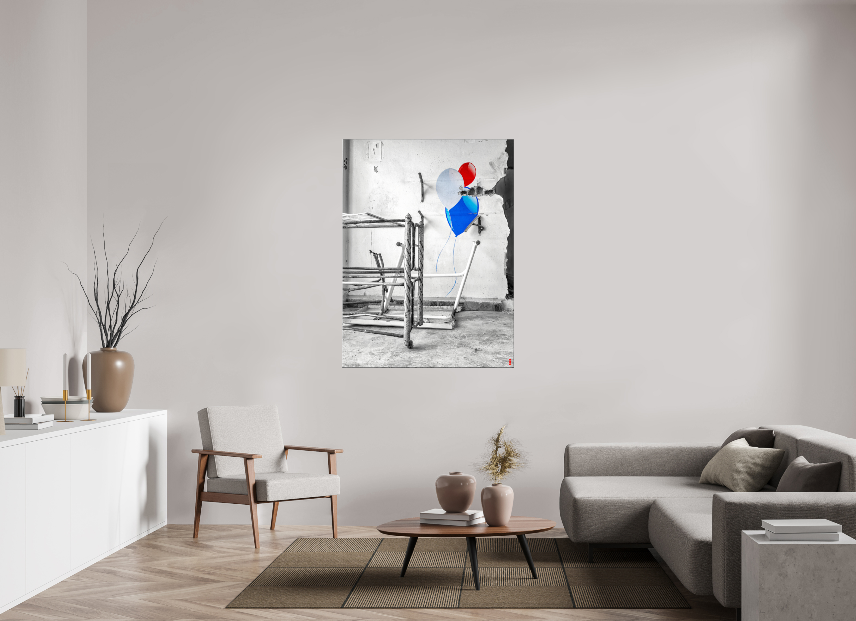 105 x 140 cm, Slimline Einfassung schwarz unter 2mm Acrylglas FA SCSI Mursal III