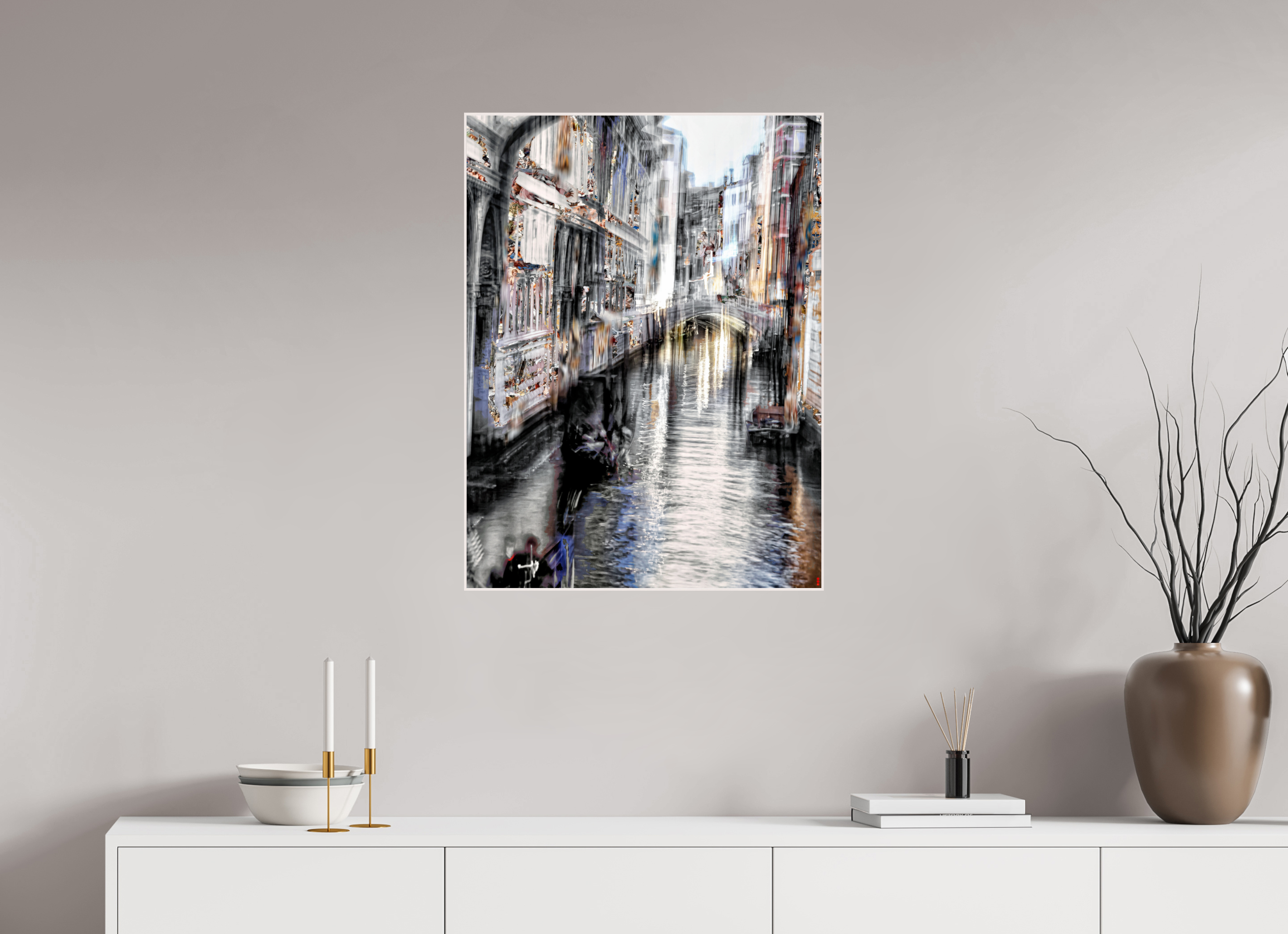 60 x 80 cm, Foto in ArtBox aus Massivholz Ahorn weiß RED³ HP Amari III