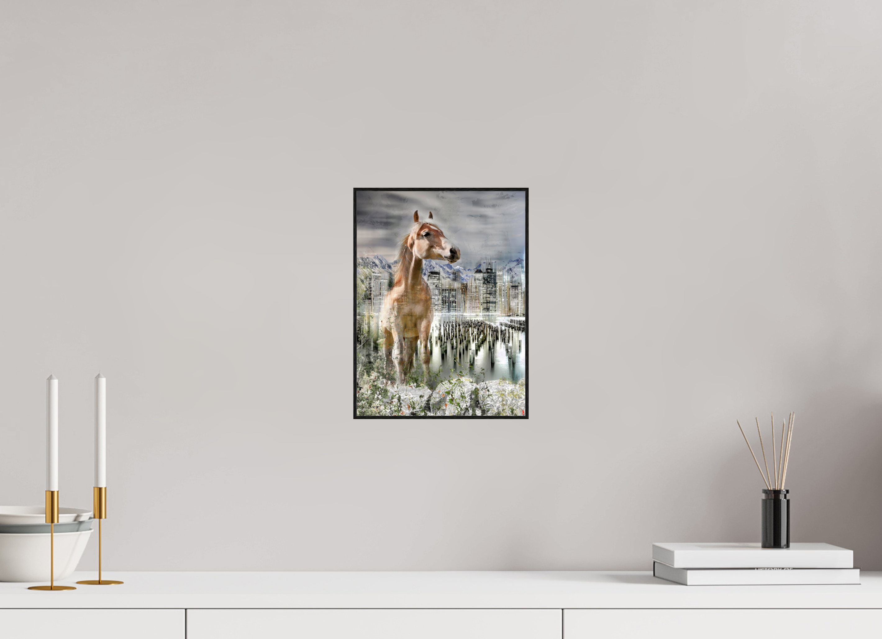 21 x 28 cm, Foto in ArtBox aus Massivholz Eiche schwarz RED³ HP Amazia III