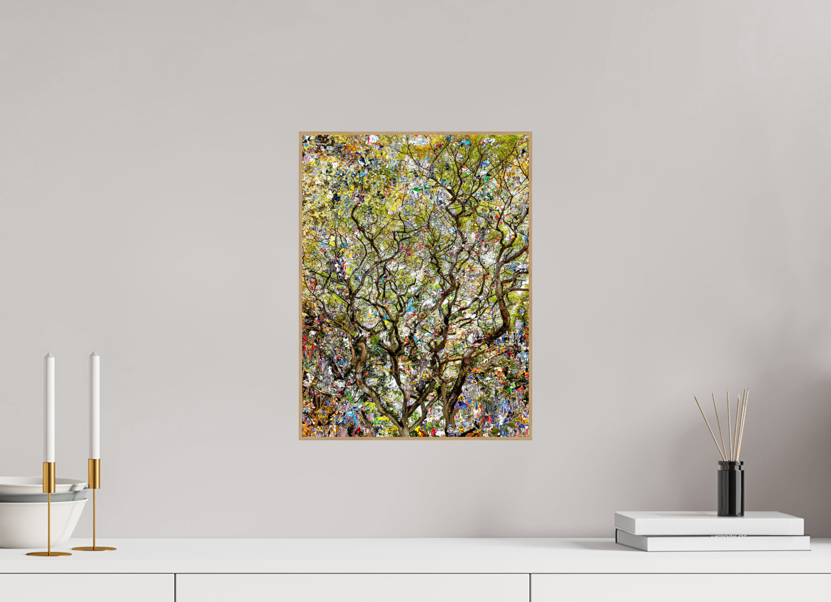 30 x 40 cm, Foto in ArtBox aus Massivholz Eiche natur RED³ HP Shakini III