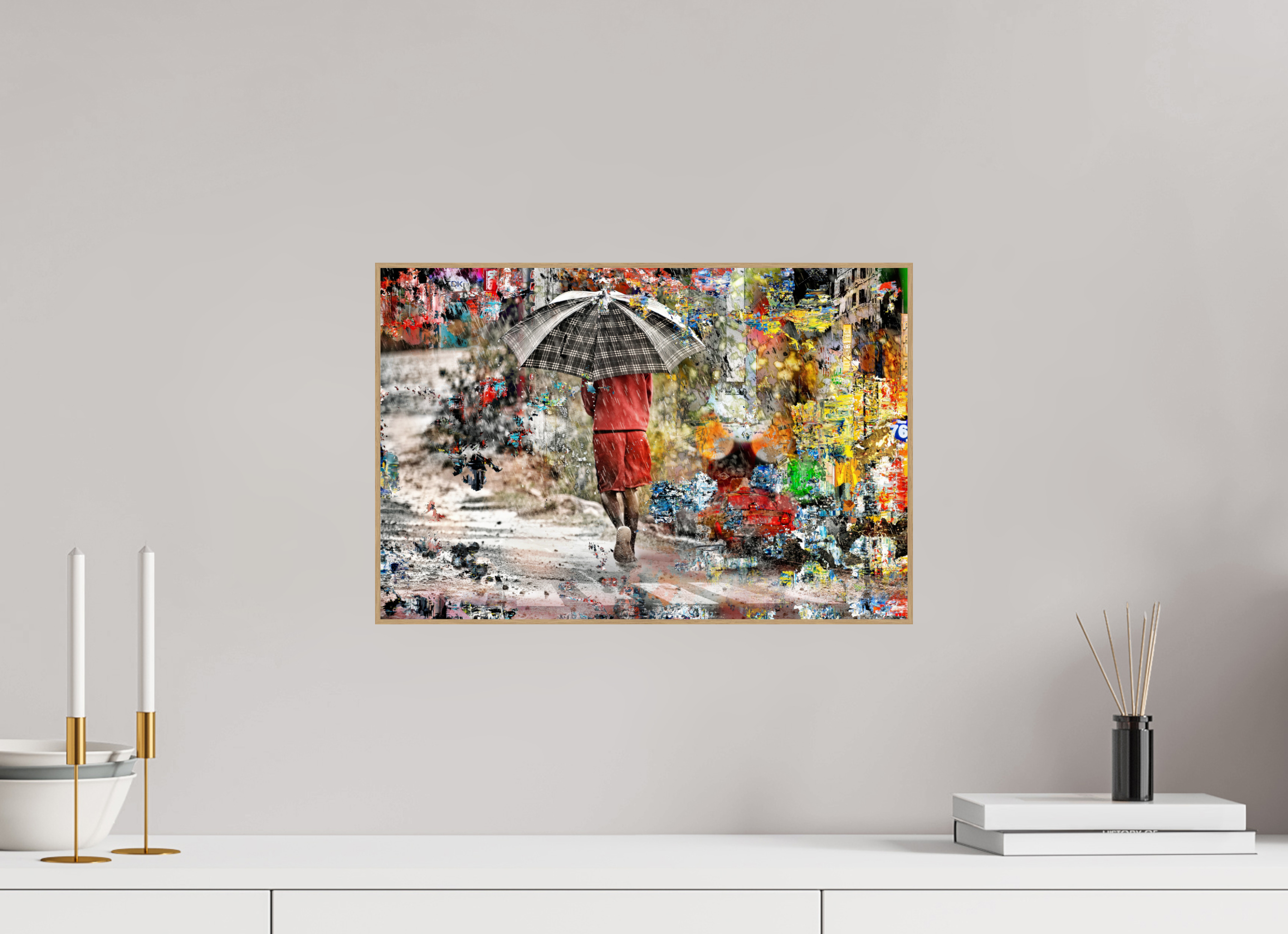 45 x 30 cm, Foto in ArtBox aus Massivholz Eiche natur RED³ HP Wash I