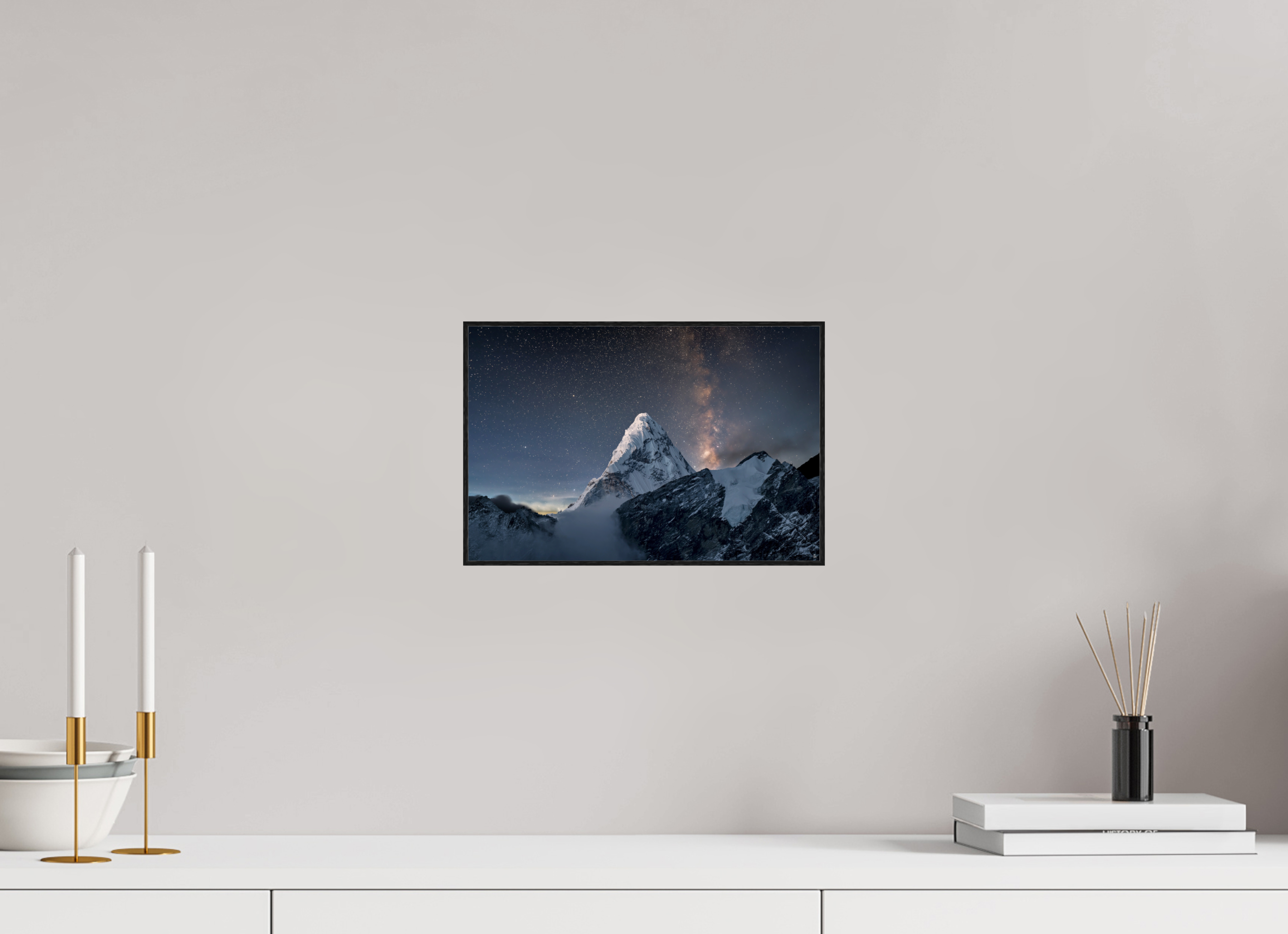 30 x 20 cm, Foto in ArtBox aus Massivholz Eiche schwarz RED³ Sarva I