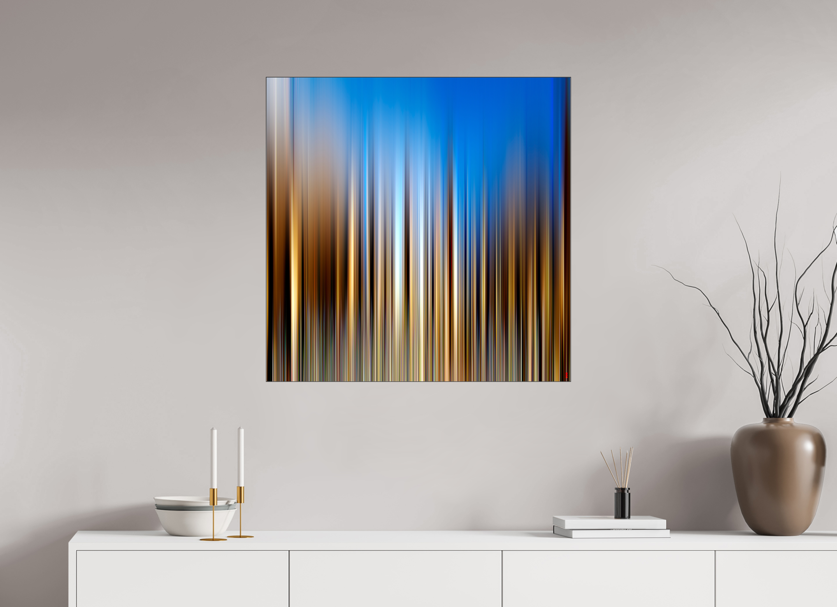 80 x 80 cm, Slimline Einfassung schwarz unter 2mm Acrylglas FA PH Ayondele II