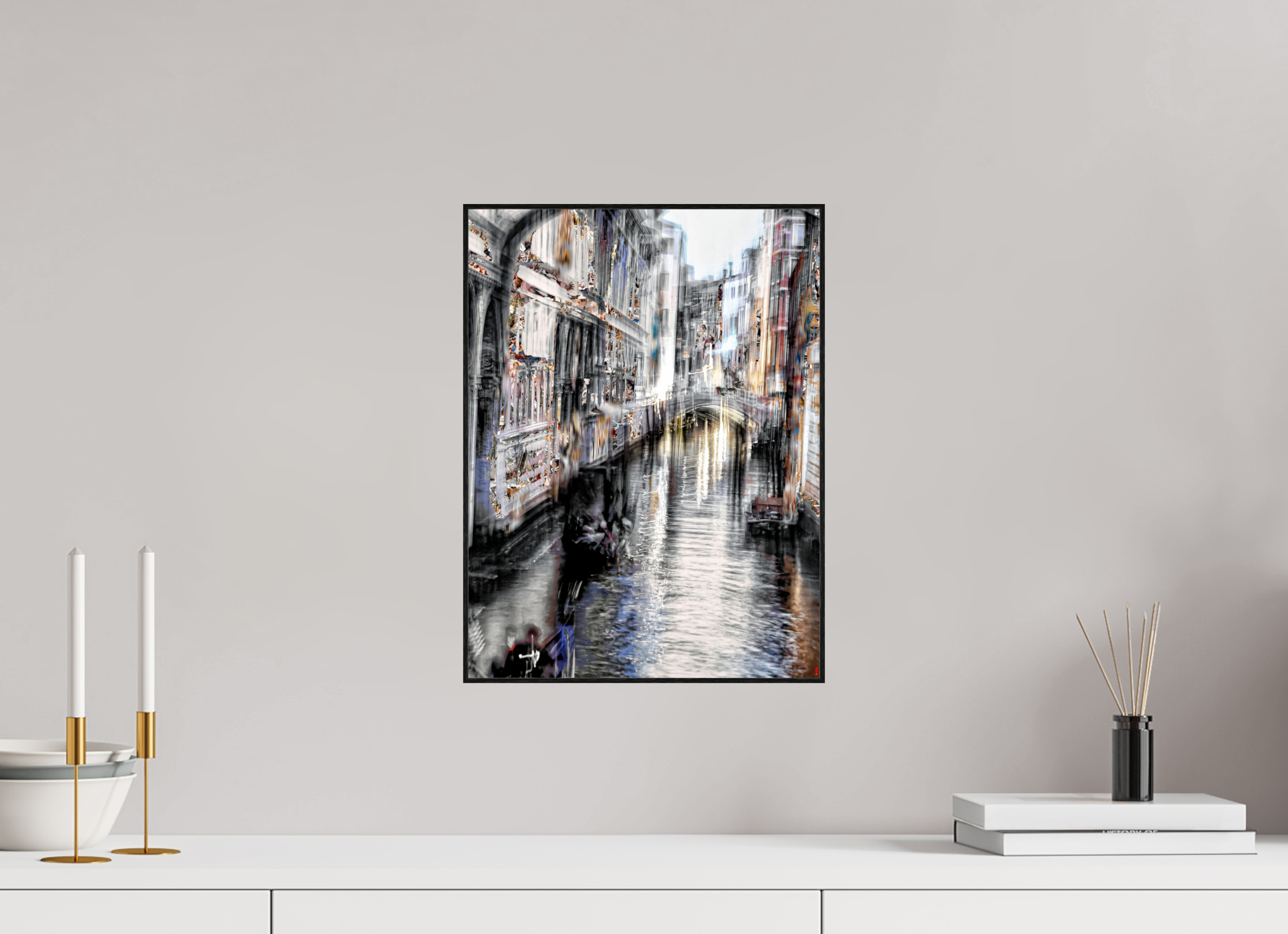 30 x 40 cm, Foto in ArtBox aus Massivholz Eiche schwarz RED³ HP Amari III