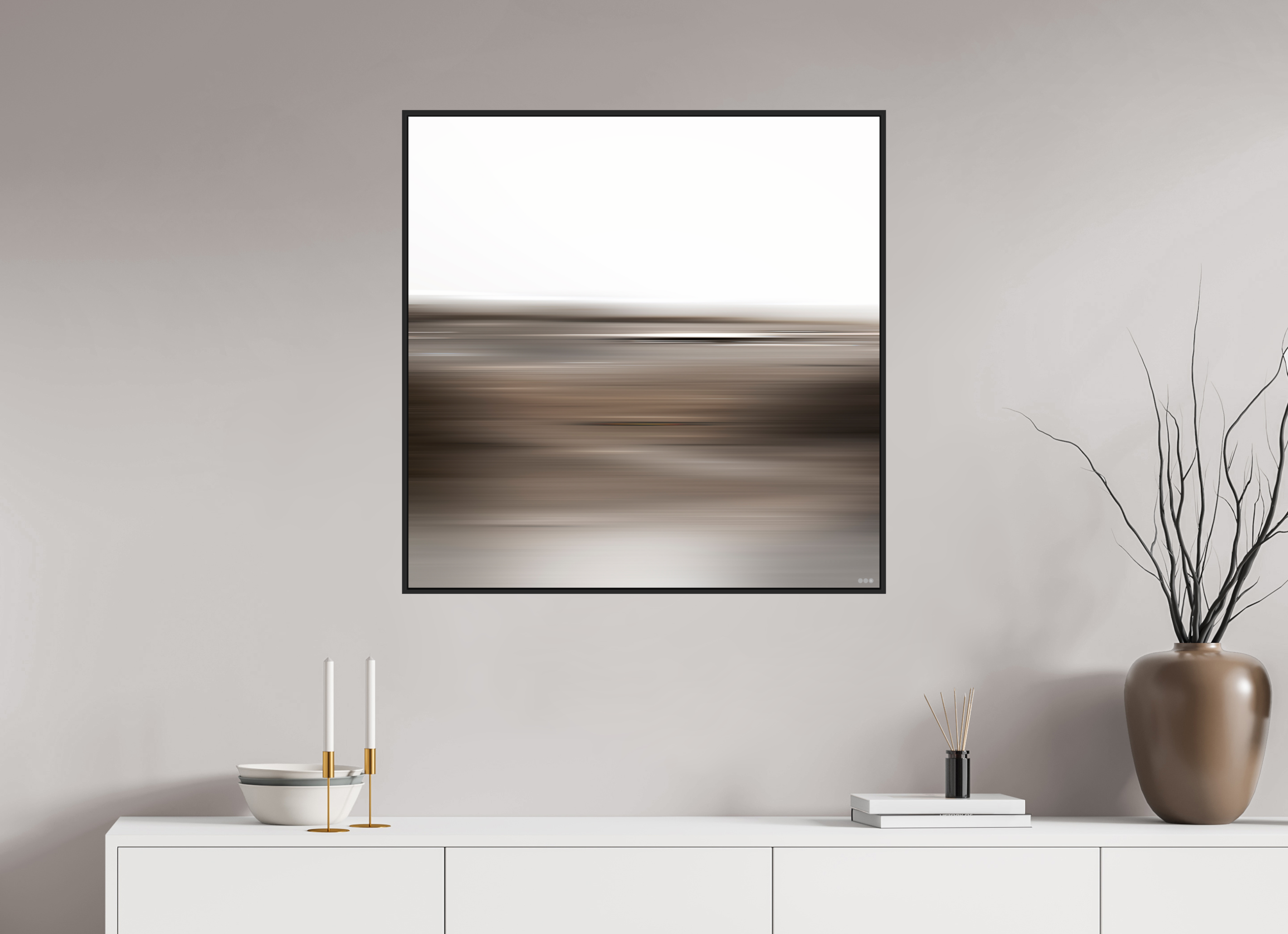 80 x 80 cm, Schattenfugen-Rahmen schwarz & 2mm Acrylglas FA PH Adisa II