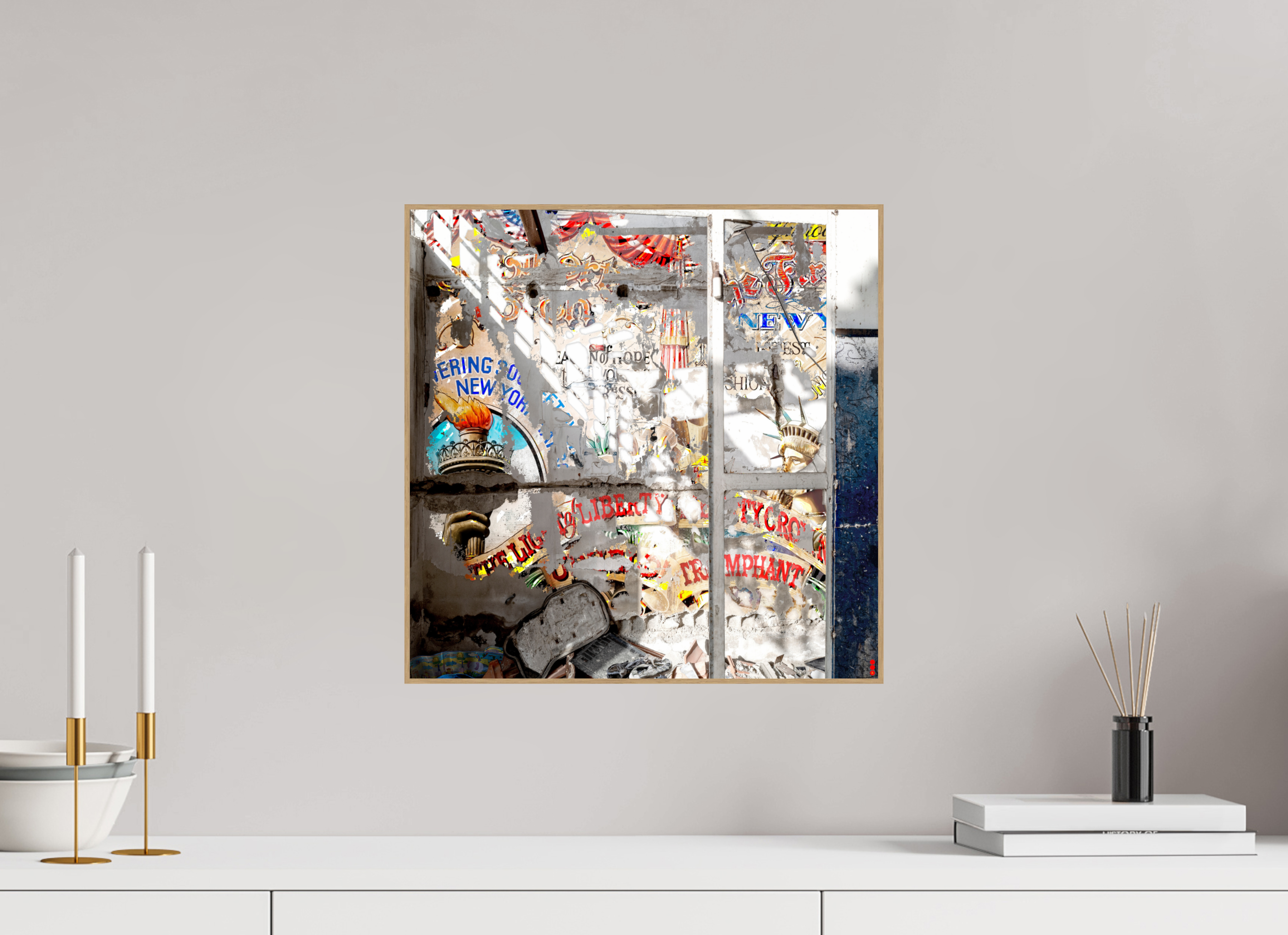 40 x 40 cm, Foto in ArtBox aus Massivholz Eiche natur RED³ SCSI Malahat II