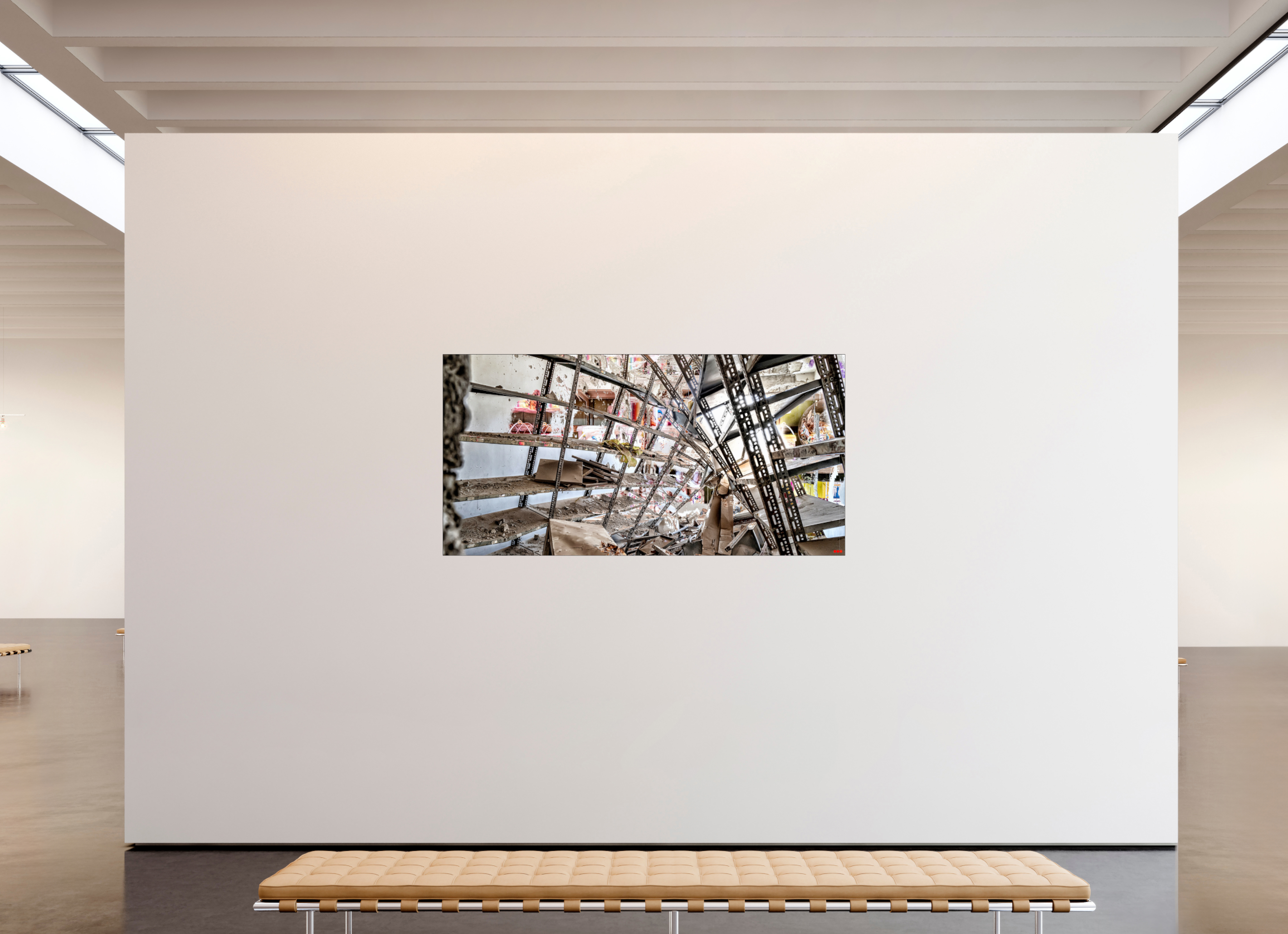 200 x 100 cm, Slimline Einfassung schwarz unter 2mm Acrylglas FA SCSI Mahira V