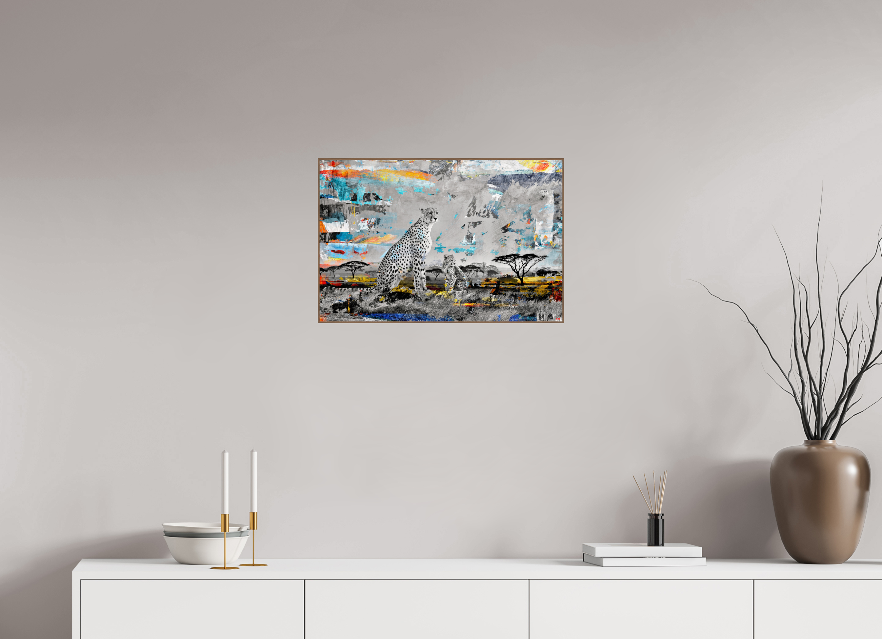 60 x 40 cm, Foto in ArtBox aus Massivholz Nussbaum RED³ WC Ladebayo I