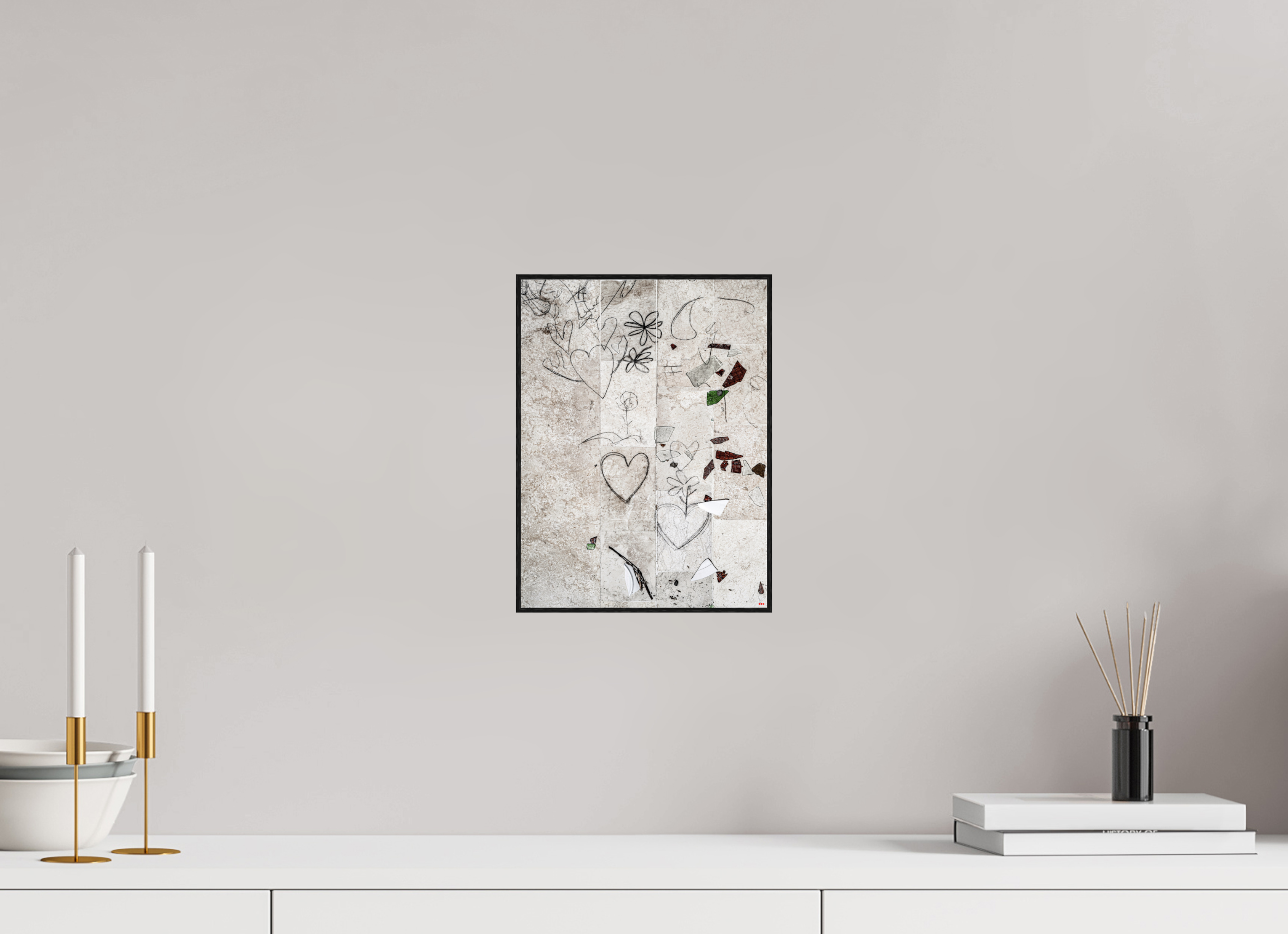 21 x 28 cm, Foto in ArtBox aus Massivholz Eiche schwarz RED³ PH Chandelier III