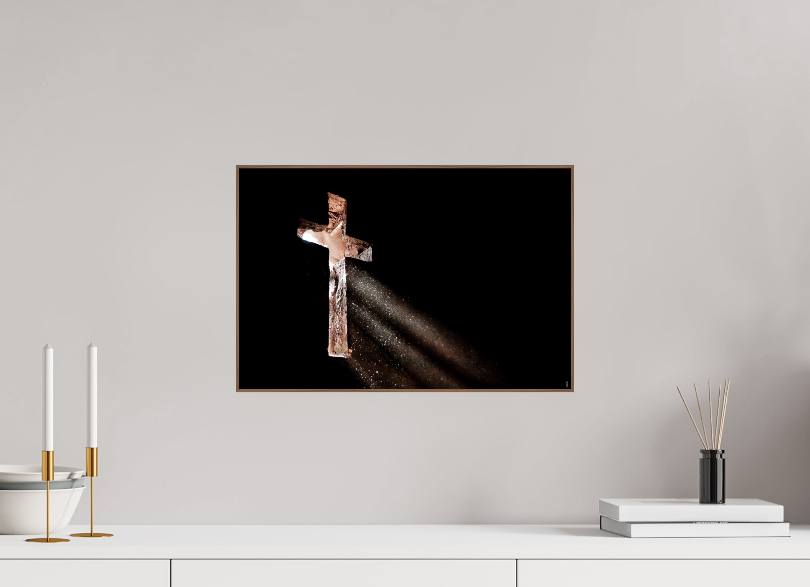 45 x 30 cm, Foto in ArtBox aus Massivholz Nussbaum RED³ PH Moyale I