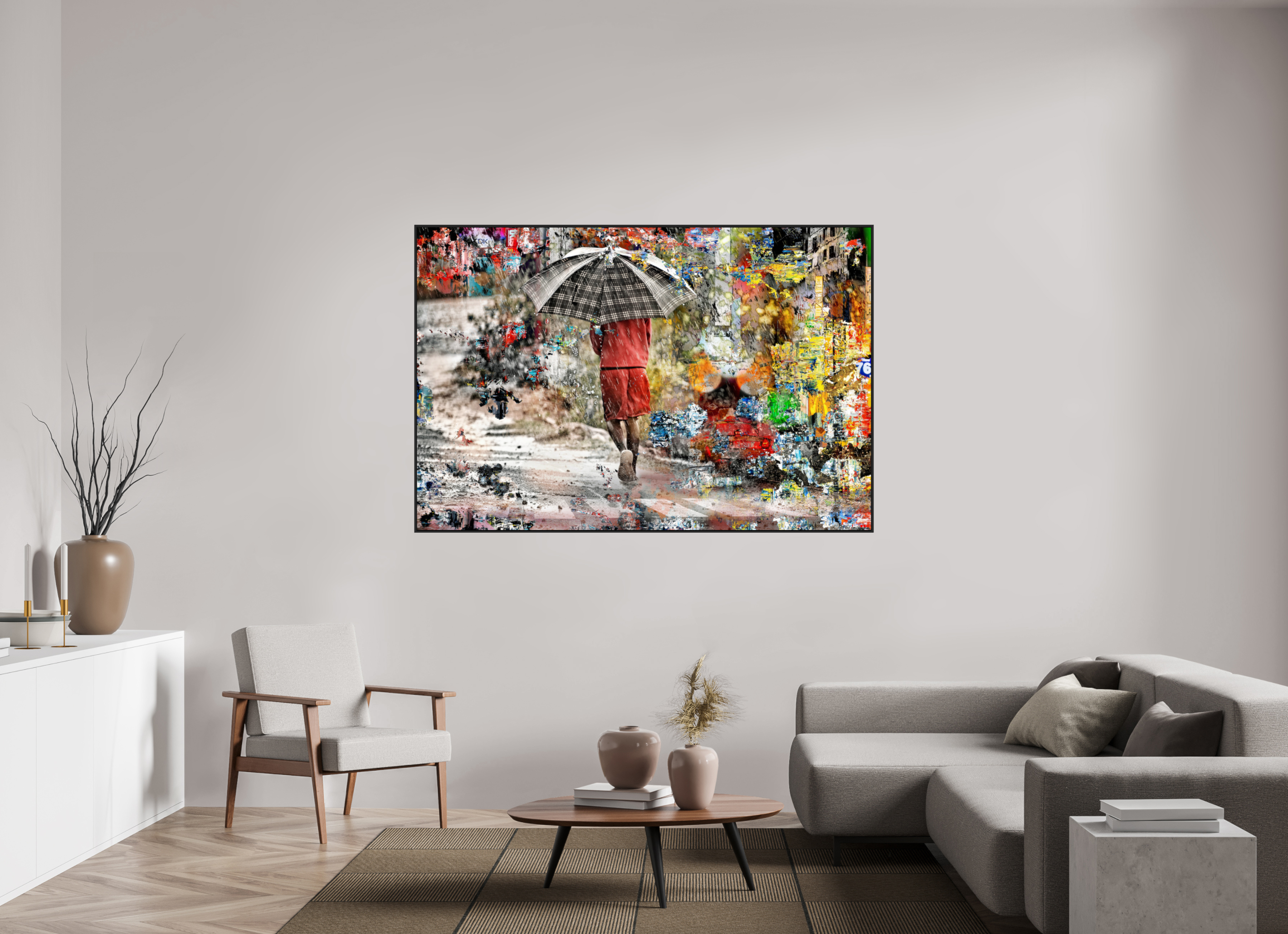 180 x 120 cm, Schattenfugen-Rahmen schwarz & 2mm Acrylglas FA HP Wash I