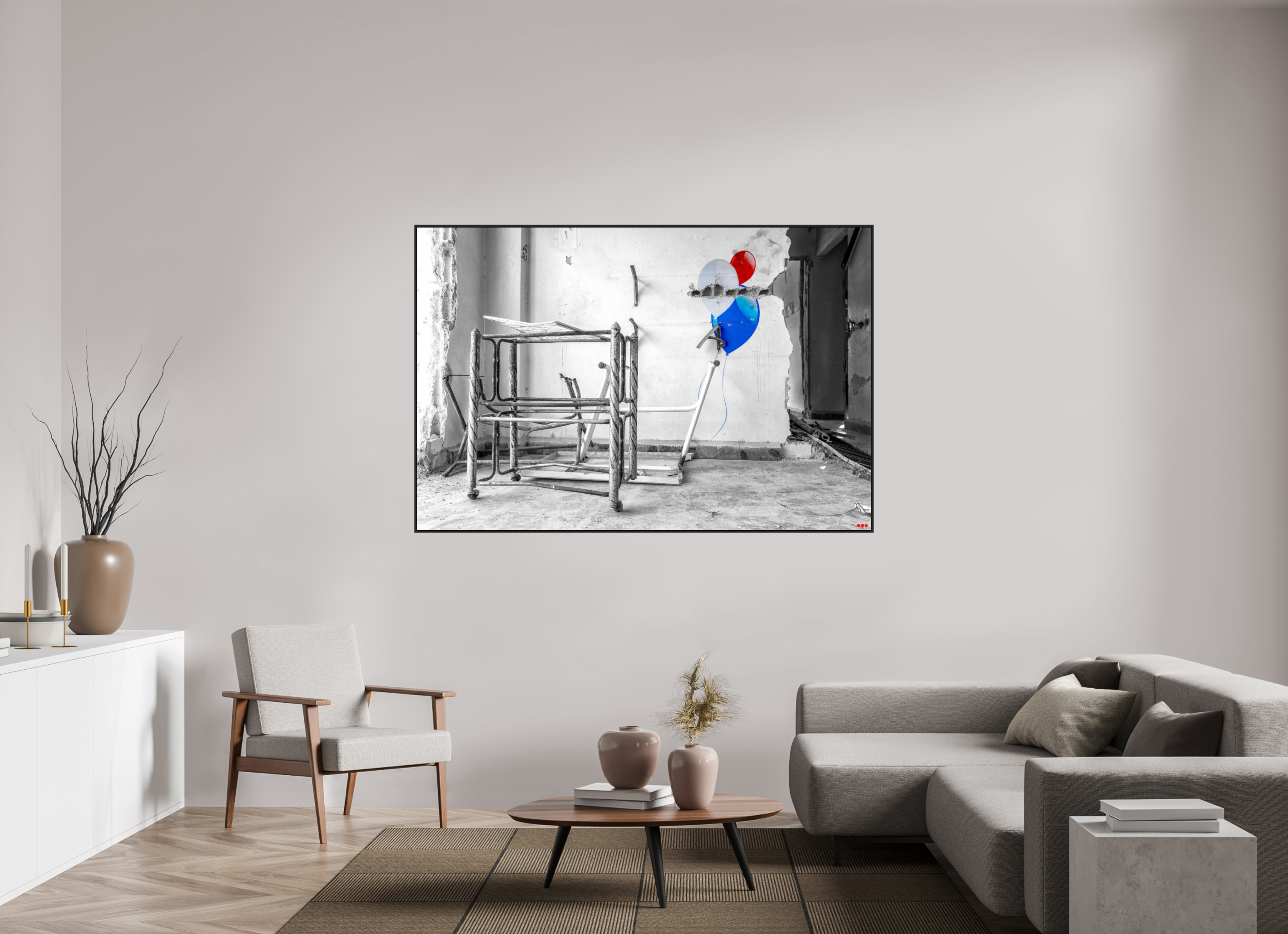 180 x 120 cm, Schattenfugen-Rahmen schwarz & 2mm Acrylglas FA SCSI Mursal I