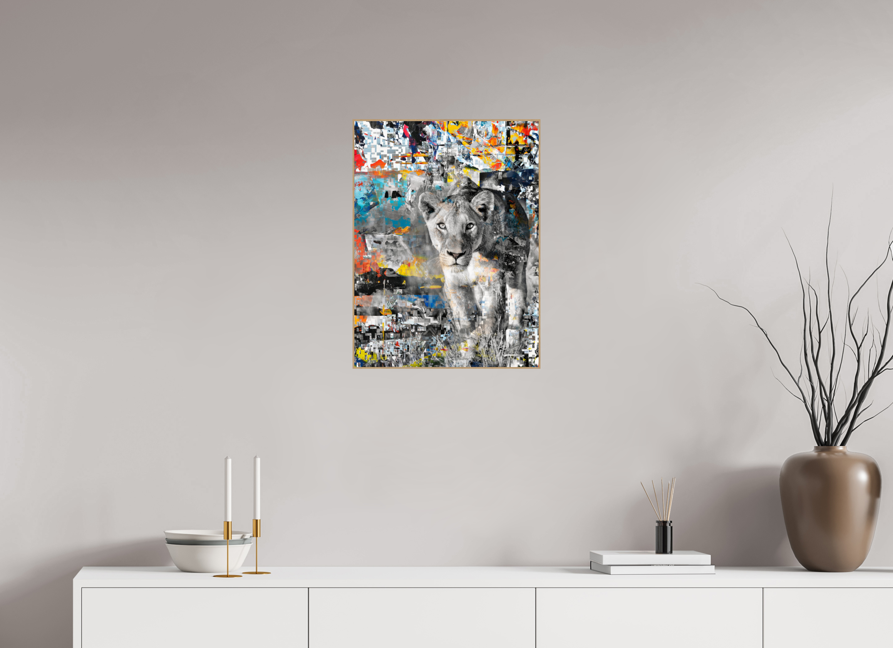 45 x 60 cm, Foto in ArtBox aus Massivholz Eiche natur RED³ Kachine III