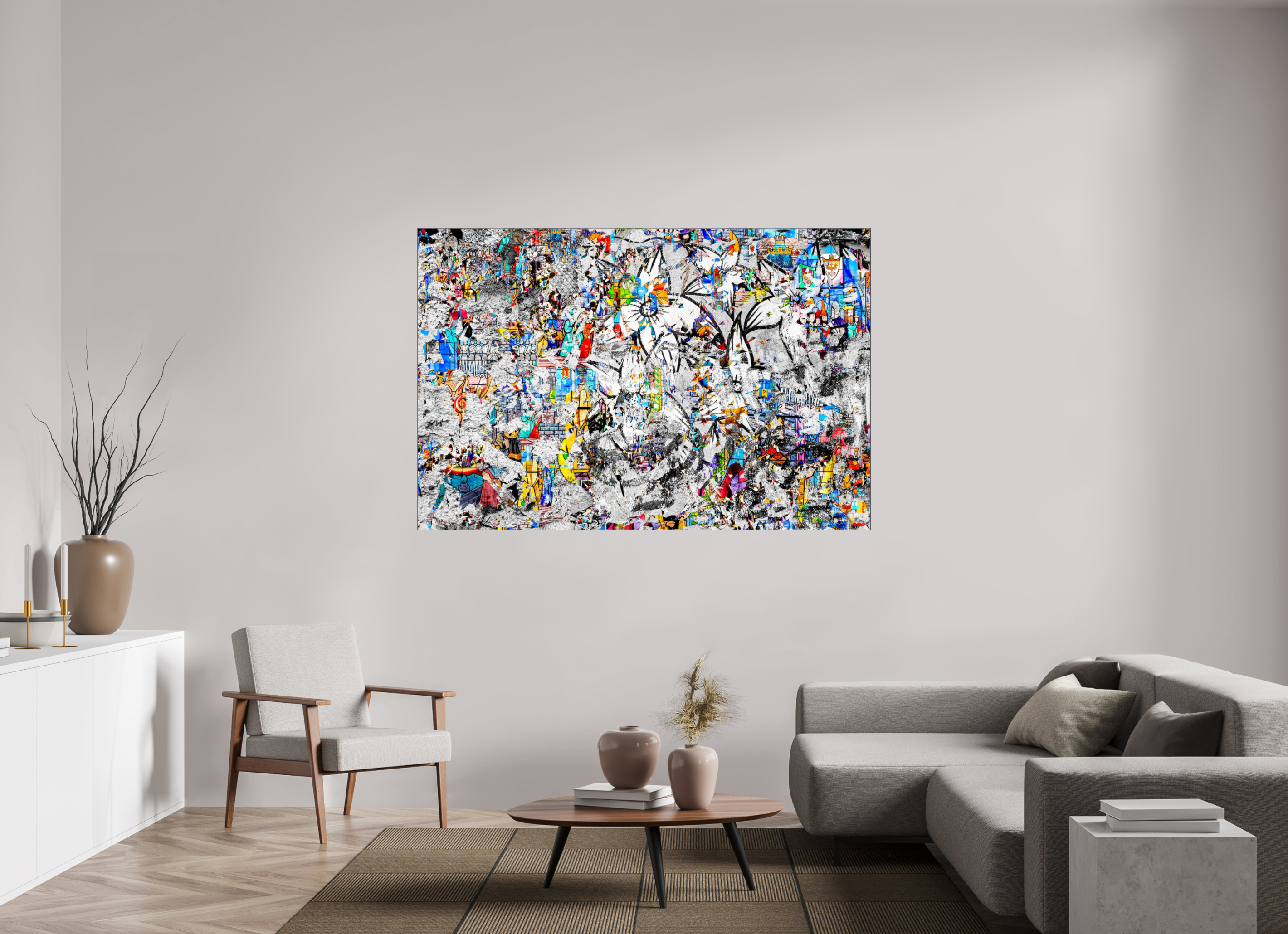 180 x 120 cm, Slimline Einfassung schwarz unter 2mm Acrylglas FA SCSI Miraaj I