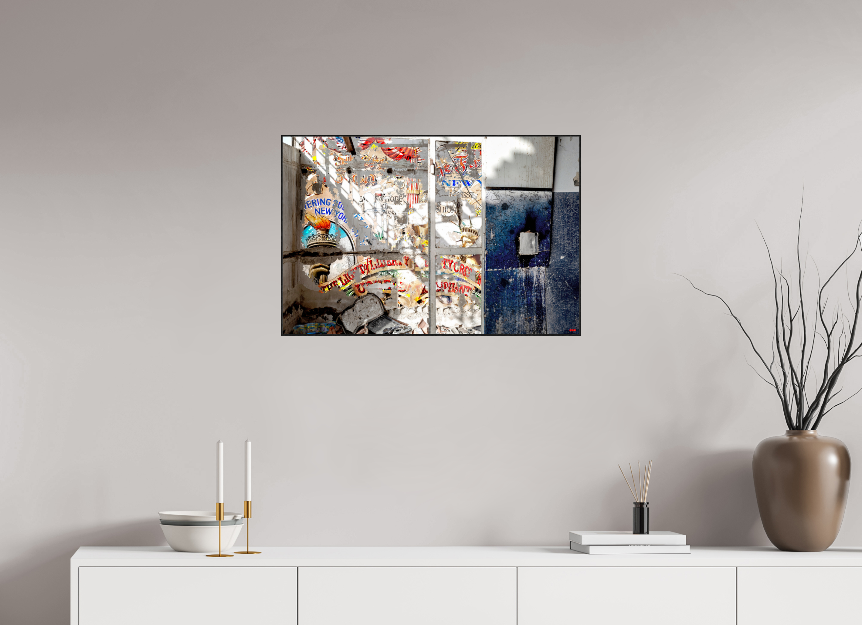 75 x 50 cm, Foto in ArtBox aus Massivholz Eiche schwarz RED³ SCSI Malahat I