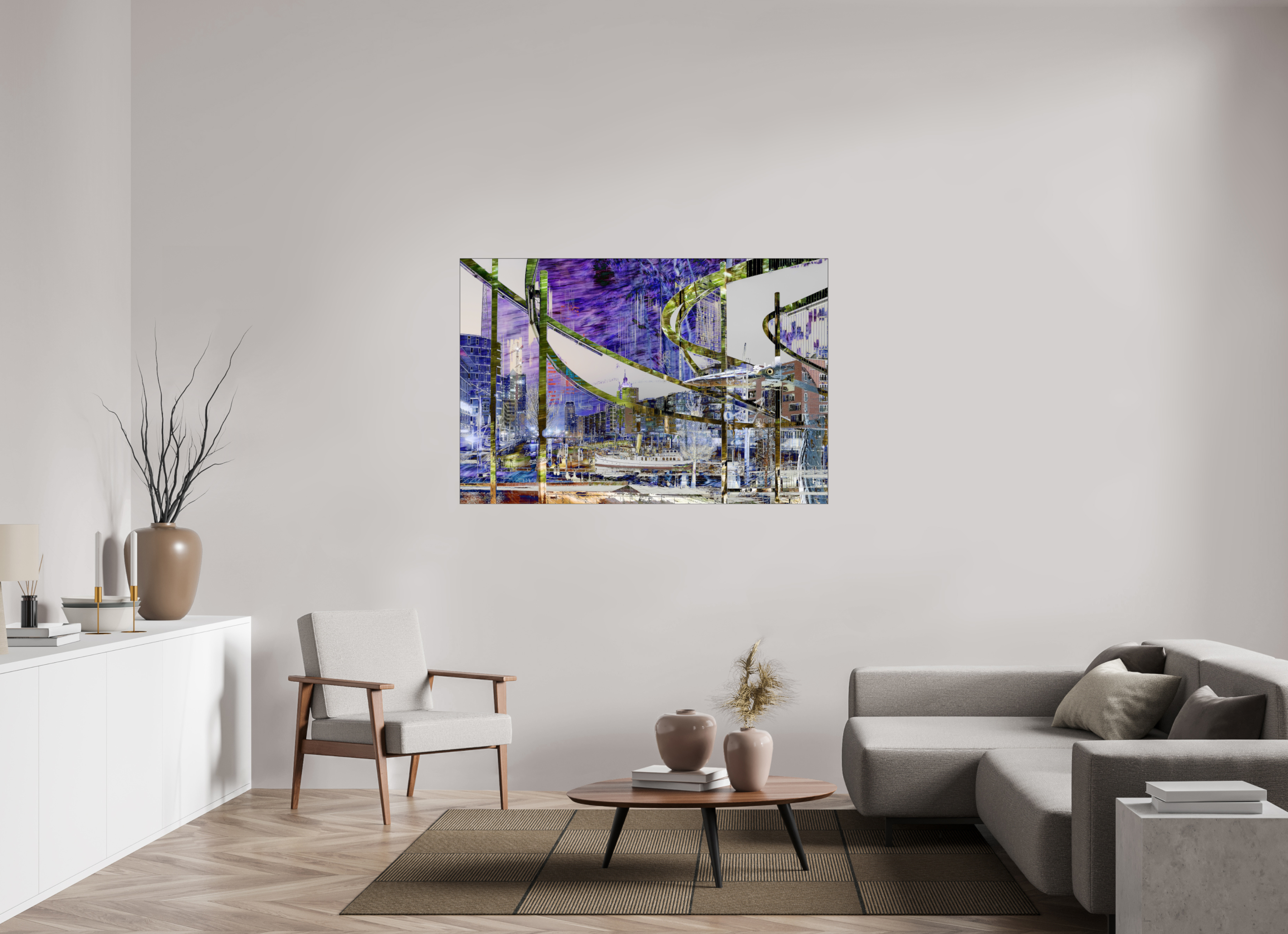 150 x 100 cm, Slimline Einfassung schwarz unter 2mm Acrylglas E HUMANPLAYGROUND Massawa I