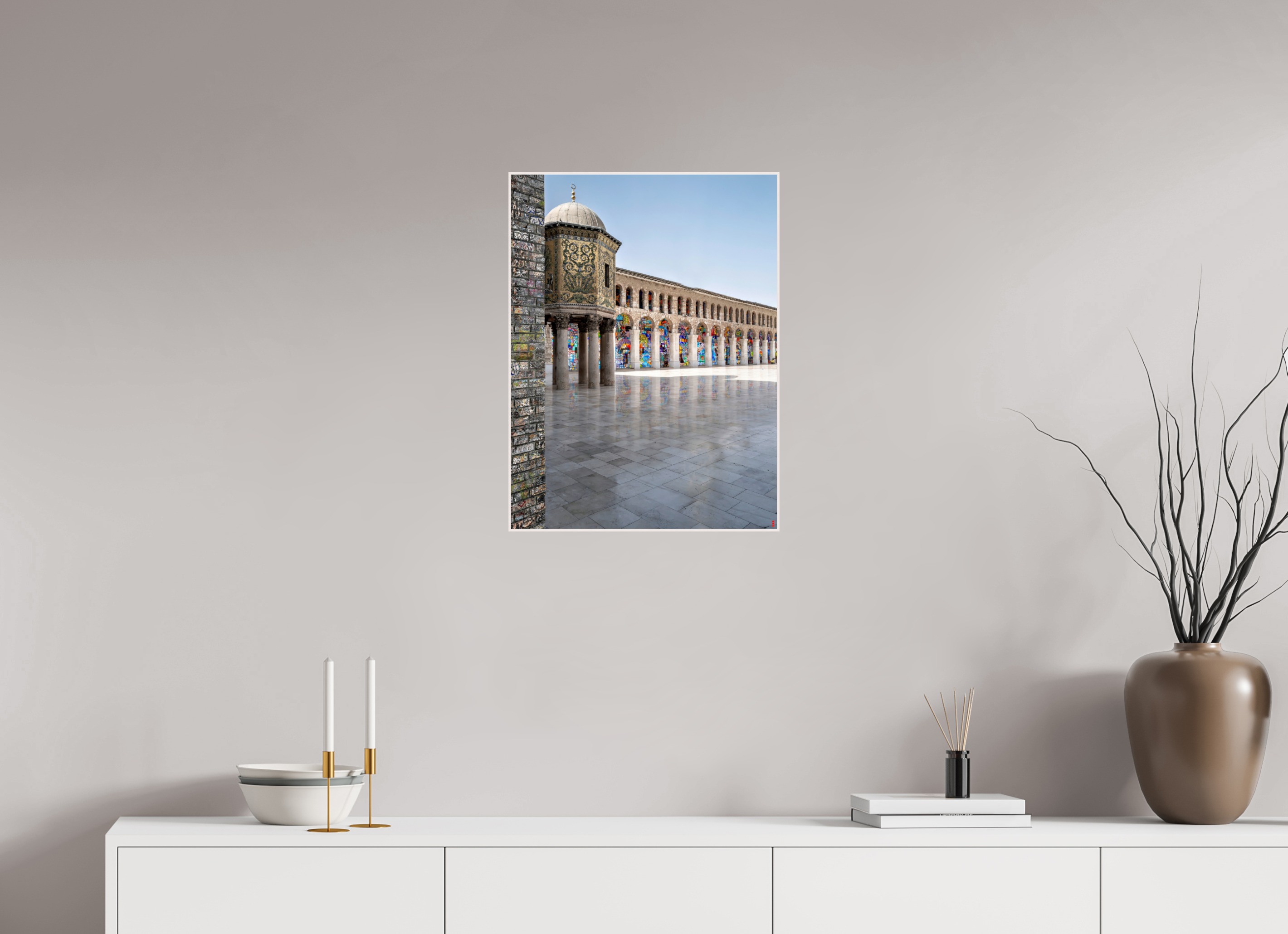 45 x 60 cm, Foto in ArtBox aus Massivholz Ahorn weiß RED³ SCSI Mazin III