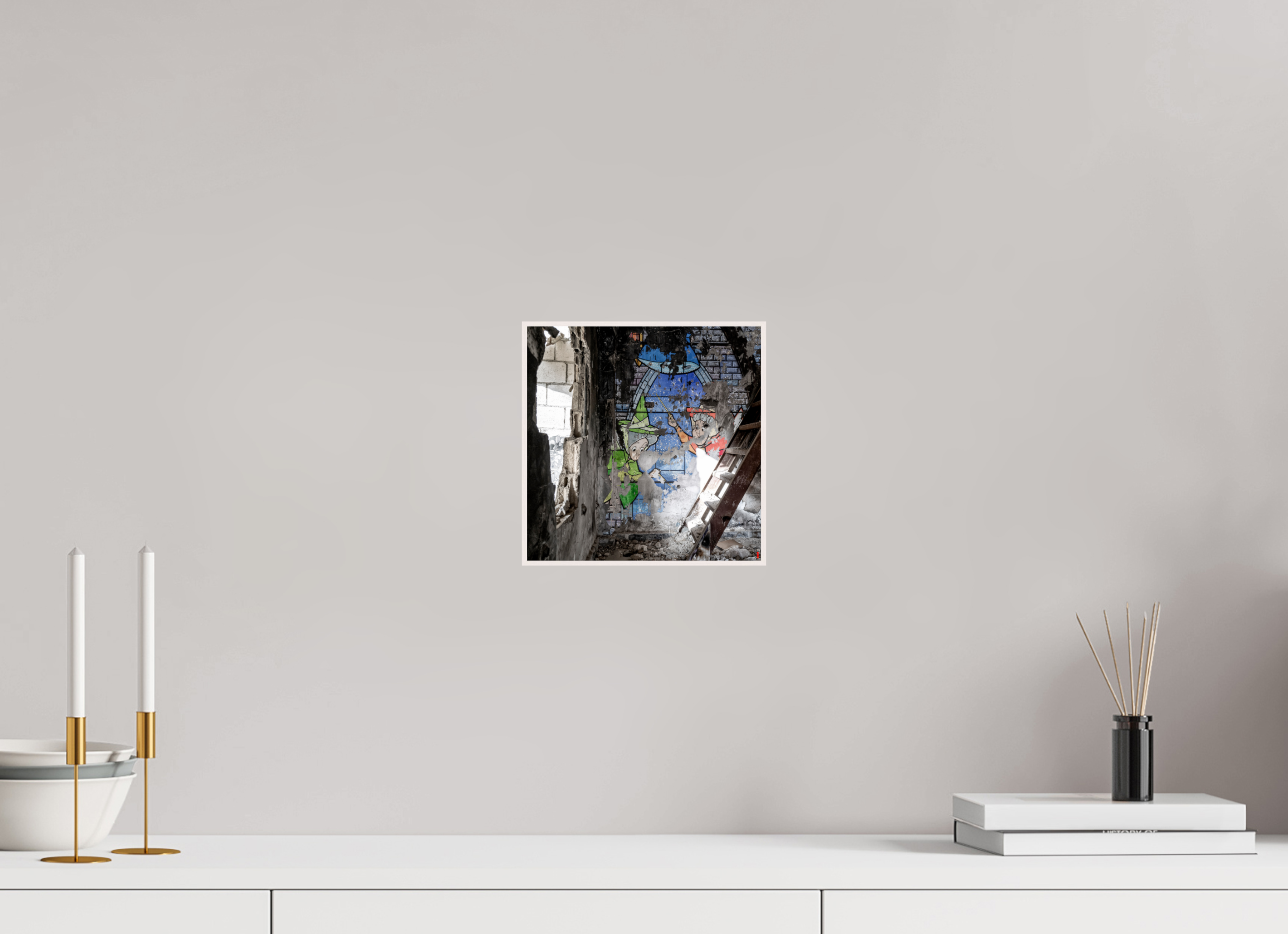 20 x 20 cm, Foto in ArtBox aus Massivholz Ahorn weiß RED³ SCSI Mazaya II