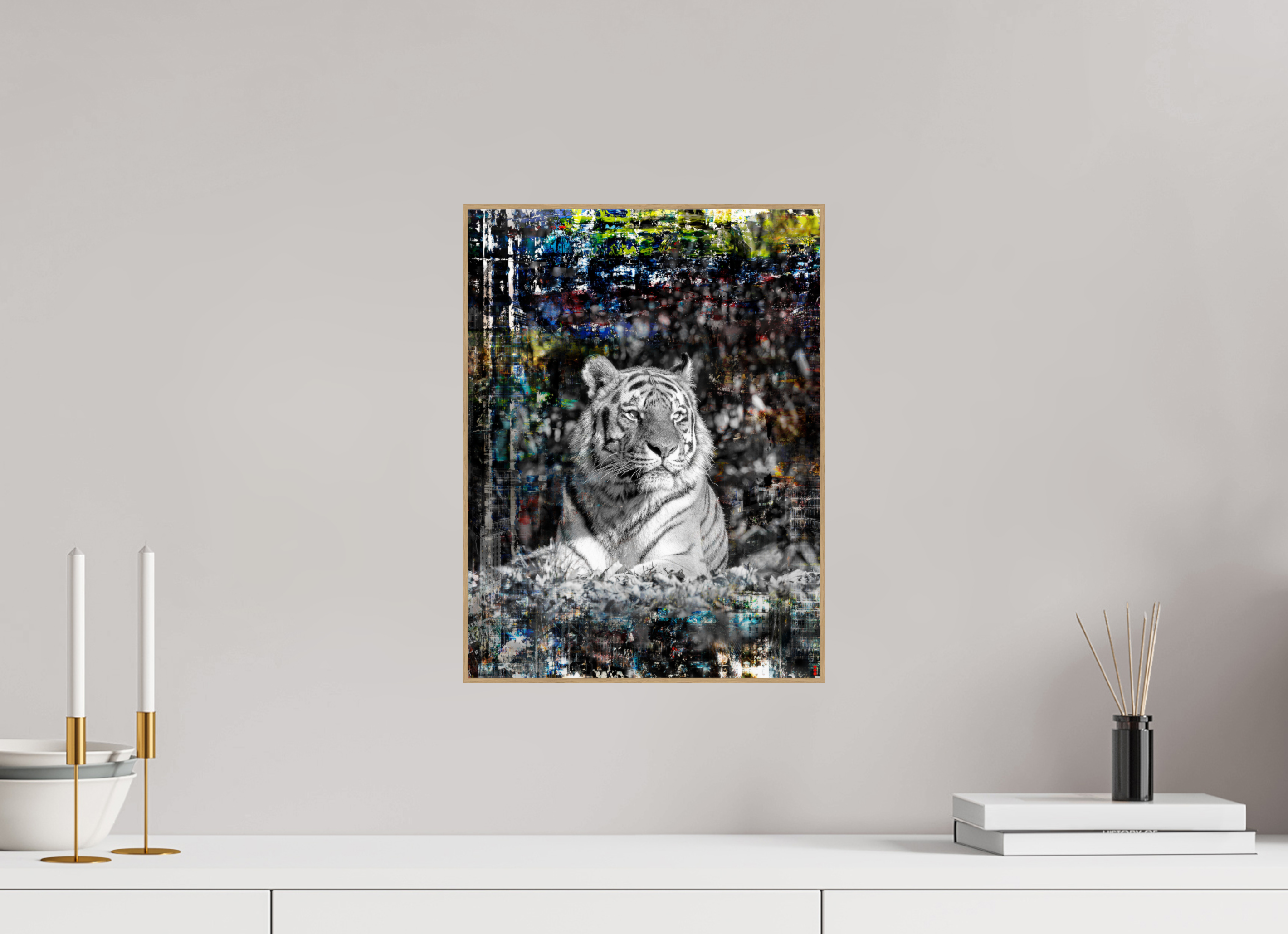 30 x 40 cm, Foto in ArtBox aus Massivholz Eiche natur RED³ WC Lubaya III