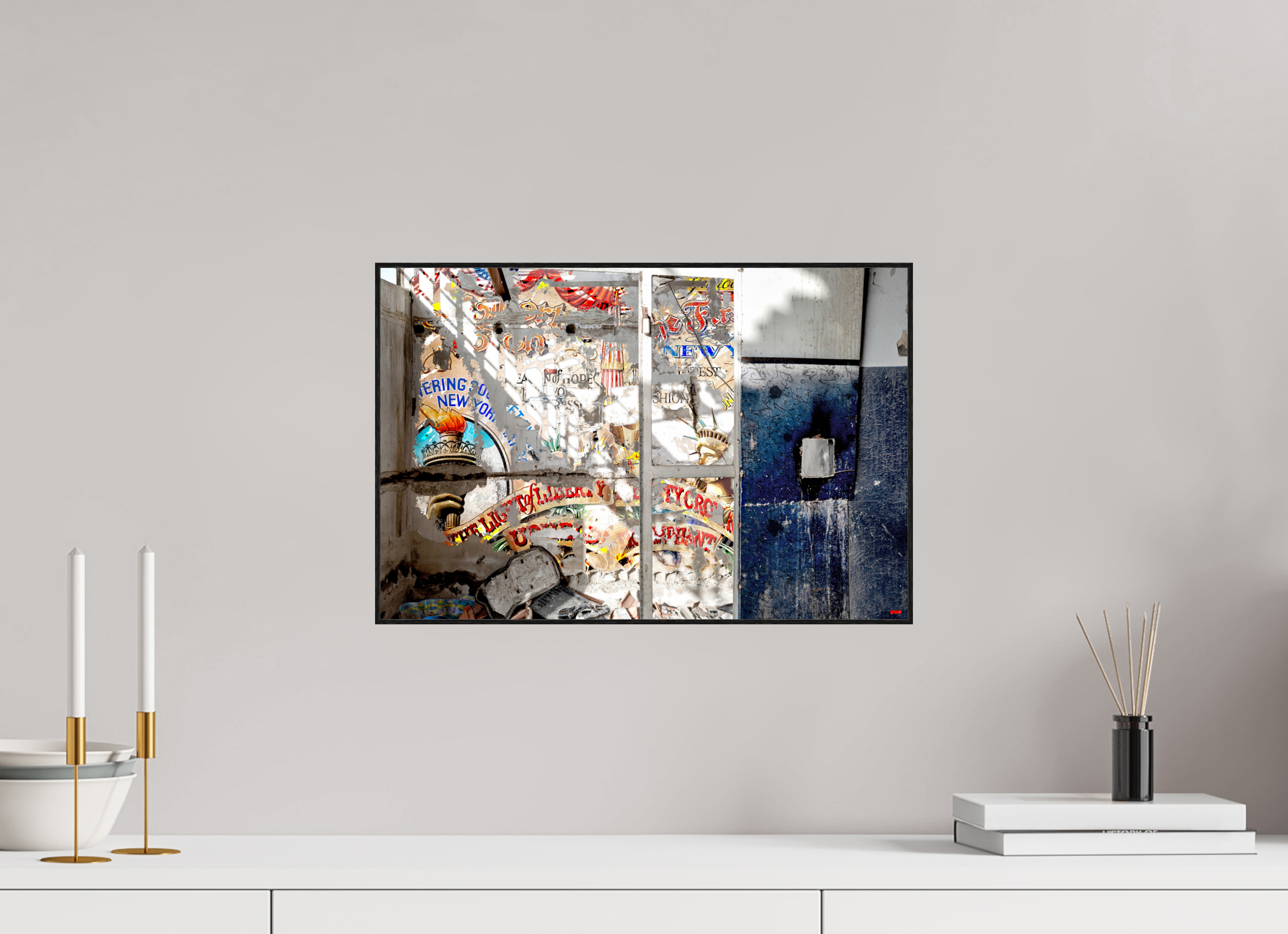 45 x 30 cm, Foto in ArtBox aus Massivholz Eiche schwarz RED³ SCSI Malahat I