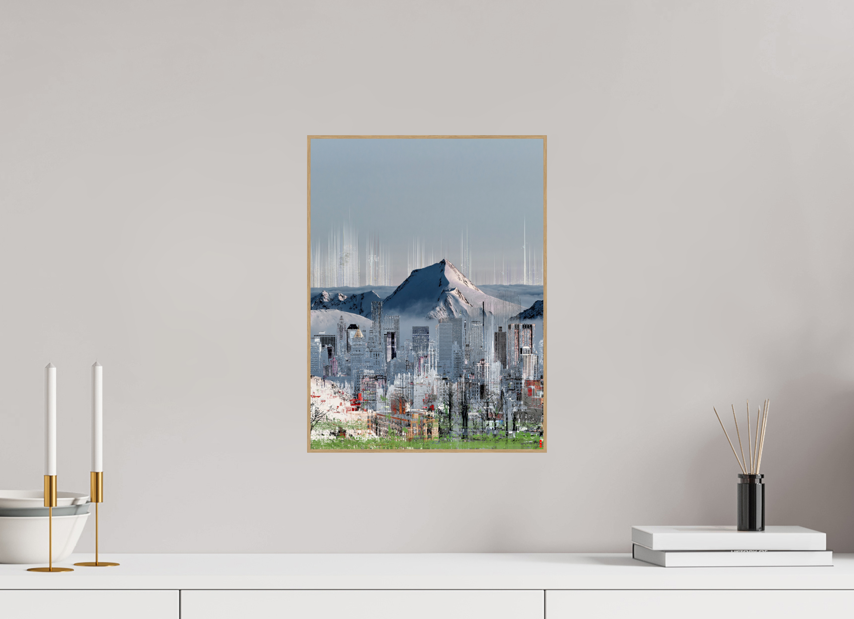 30 x 40 cm, Foto in ArtBox aus Massivholz Eiche natur RED³ HP Mafuane III