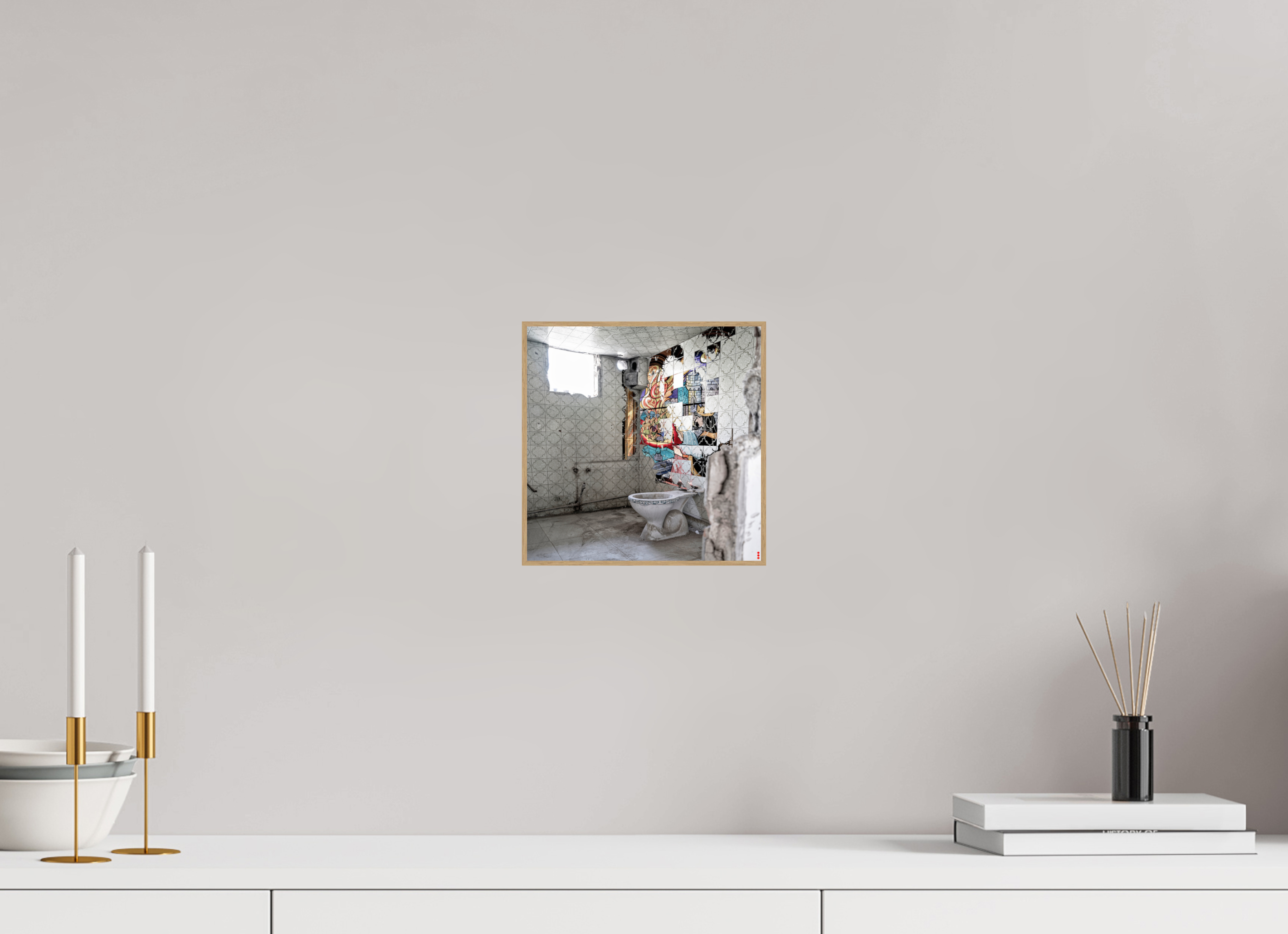 20 x 20 cm, Foto in ArtBox aus Massivholz Eiche natur RED³ SCSI Masirah II