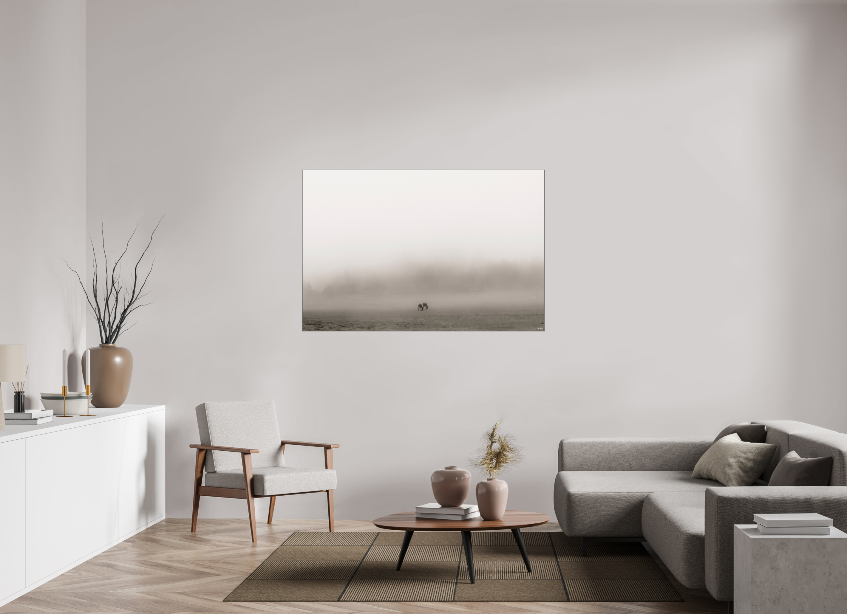 150 x 100 cm, Slimline Einfassung schwarz unter 2mm Acrylglas FA PH Mamello I