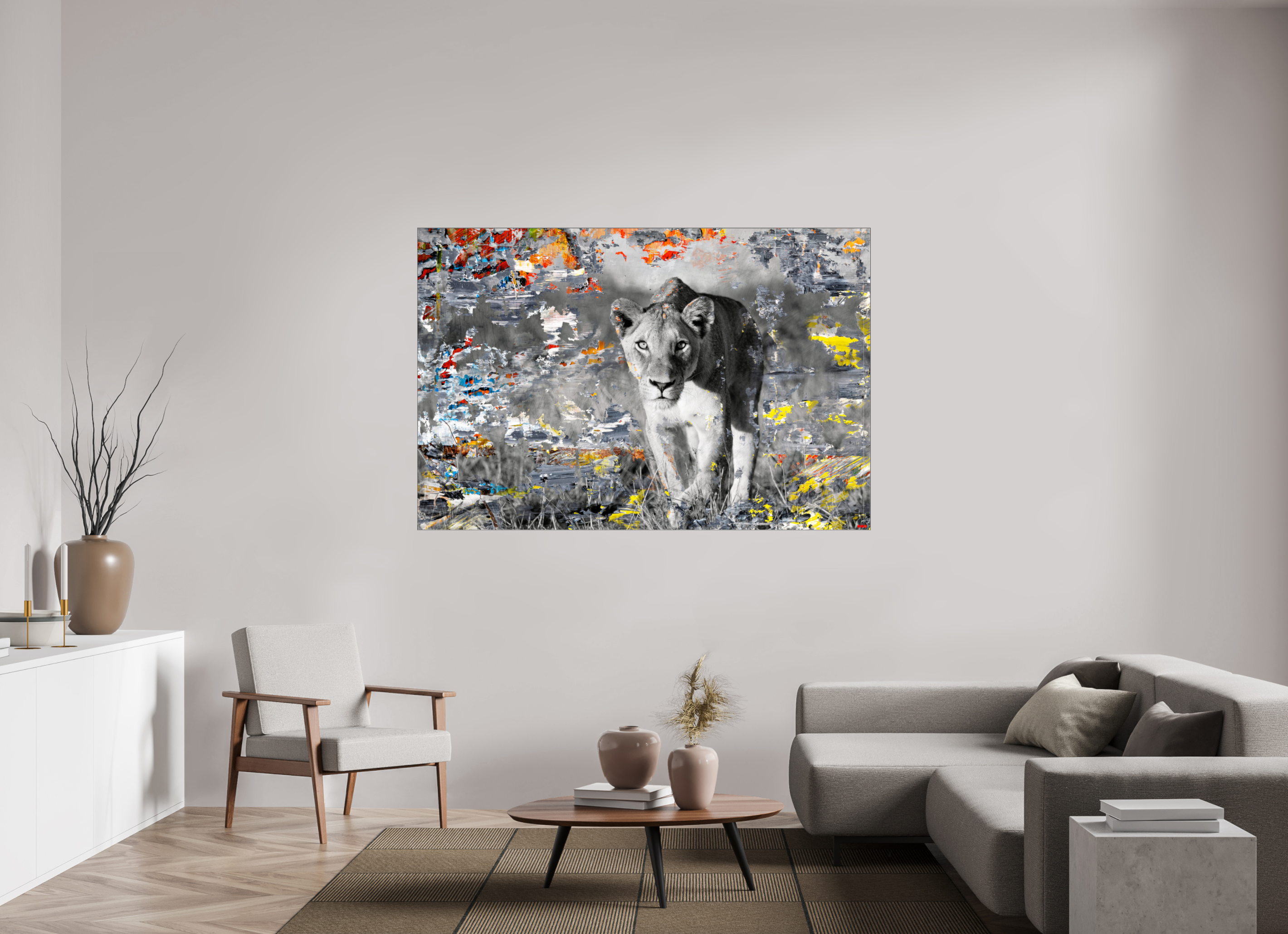 180 x 120 cm, Slimline Einfassung schwarz unter 2mm Acrylglas FA WC Lamaya I