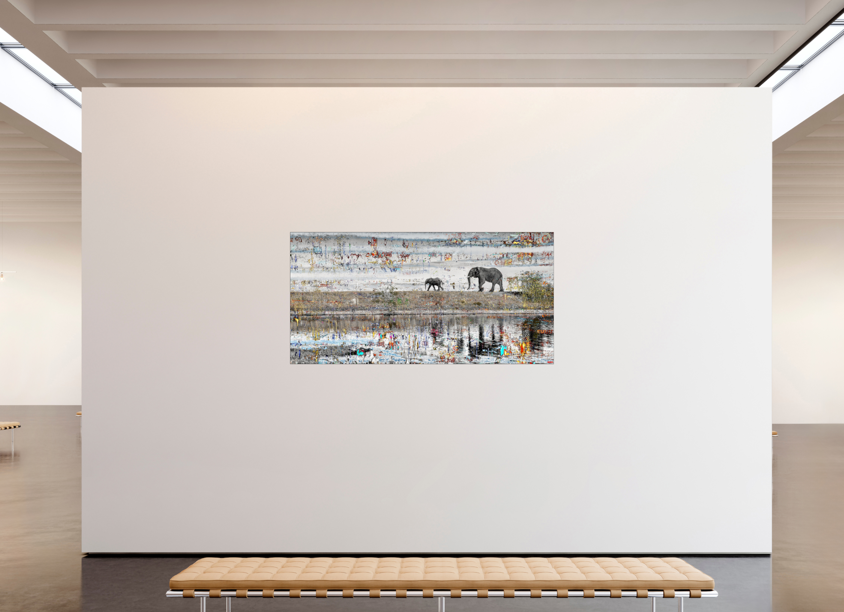 200 x 100 cm, Slimline Einfassung schwarz unter 2mm Acrylglas FA WC Akuji V